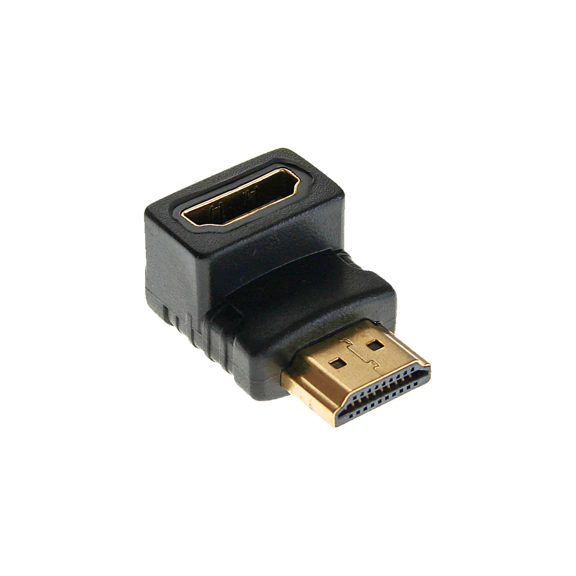 InLine HDMI Adapter, Stecker/Buchse, gewinkelt unten, vergoldete Kontakte, 4K2K