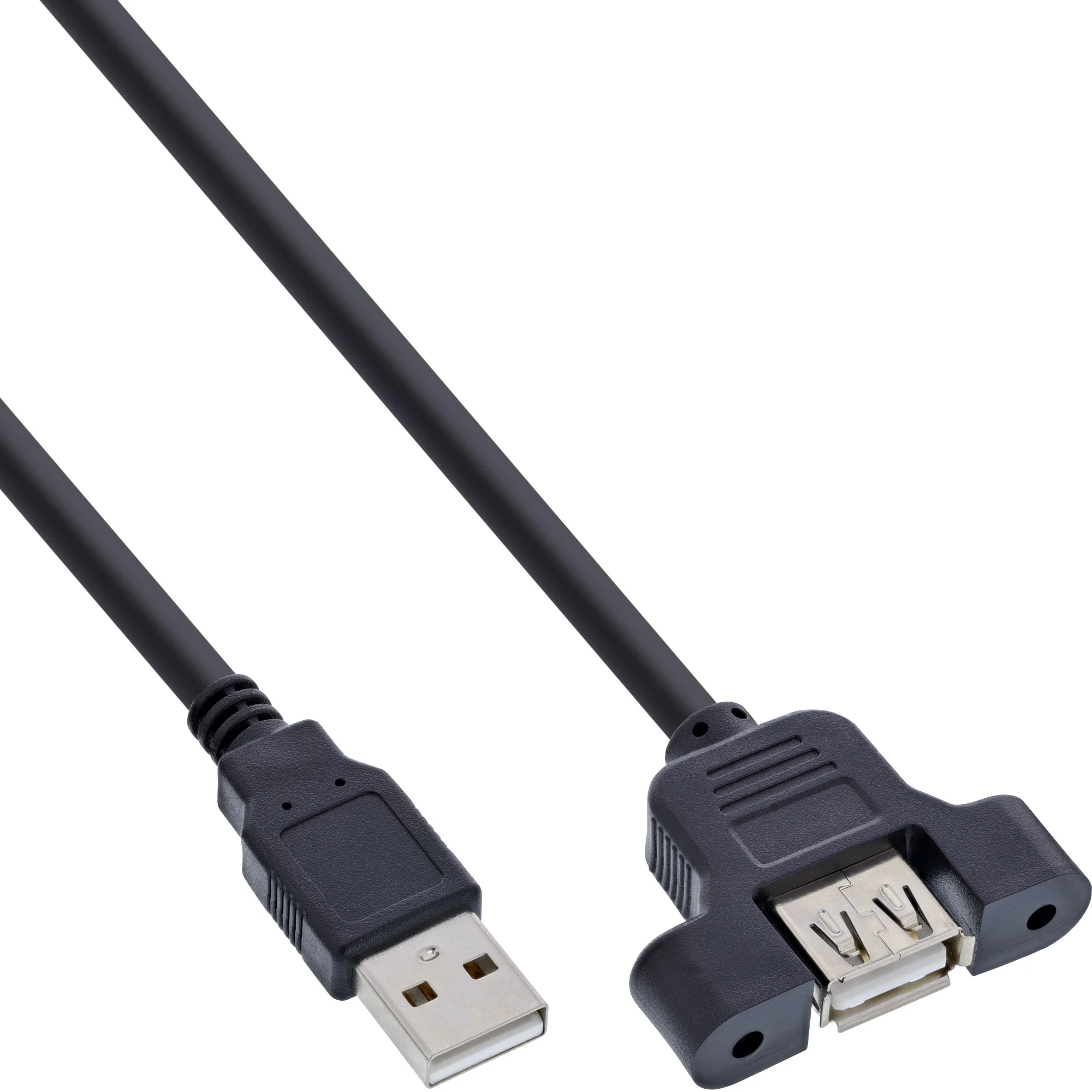 InLine USB 2.0 Anschlusskabel, Stecker A auf Einbaubuchse A, 0,6m