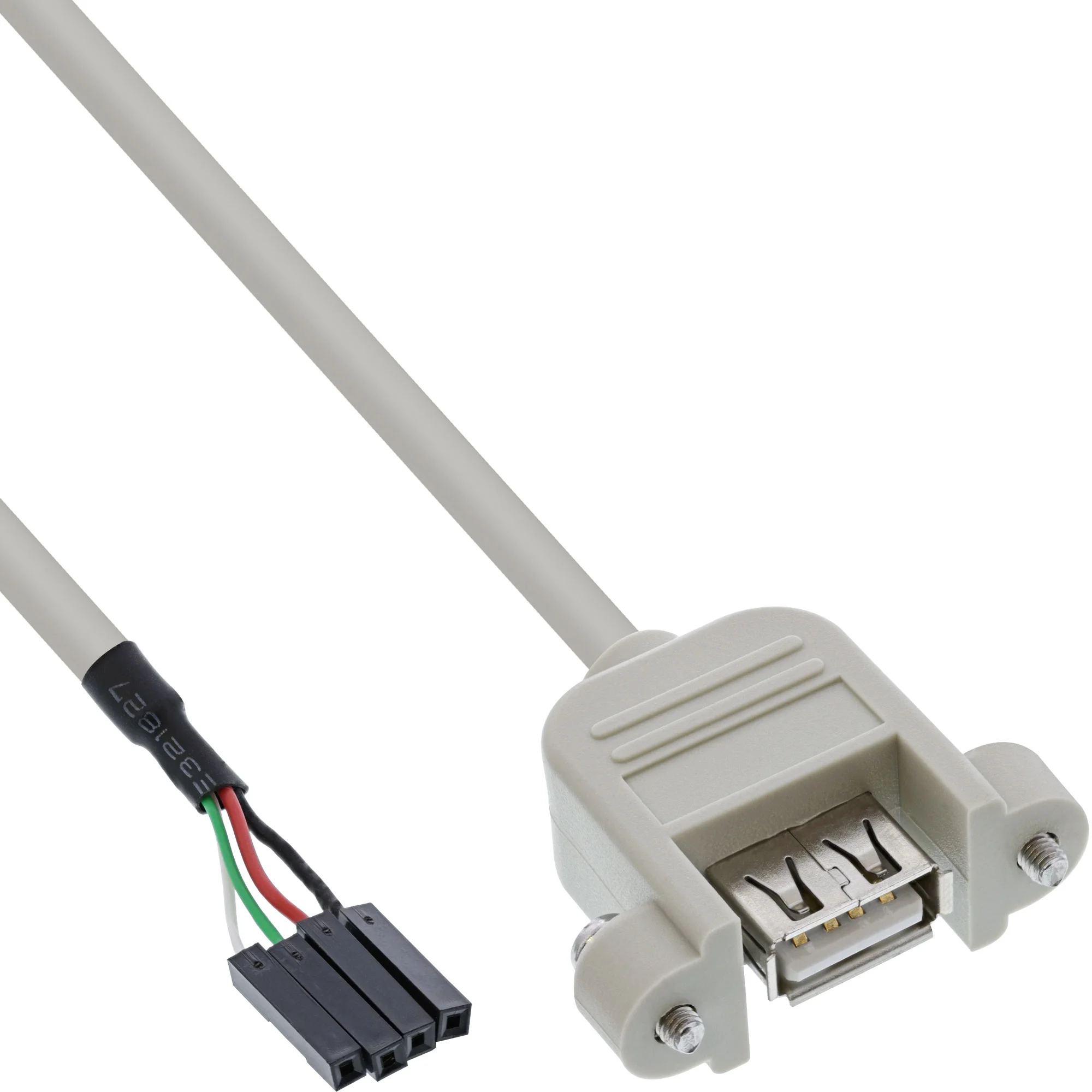 InLine USB 2.0 Anschlusskabel, Einbaubuchse A auf Pfostenanschluss, 0,60m