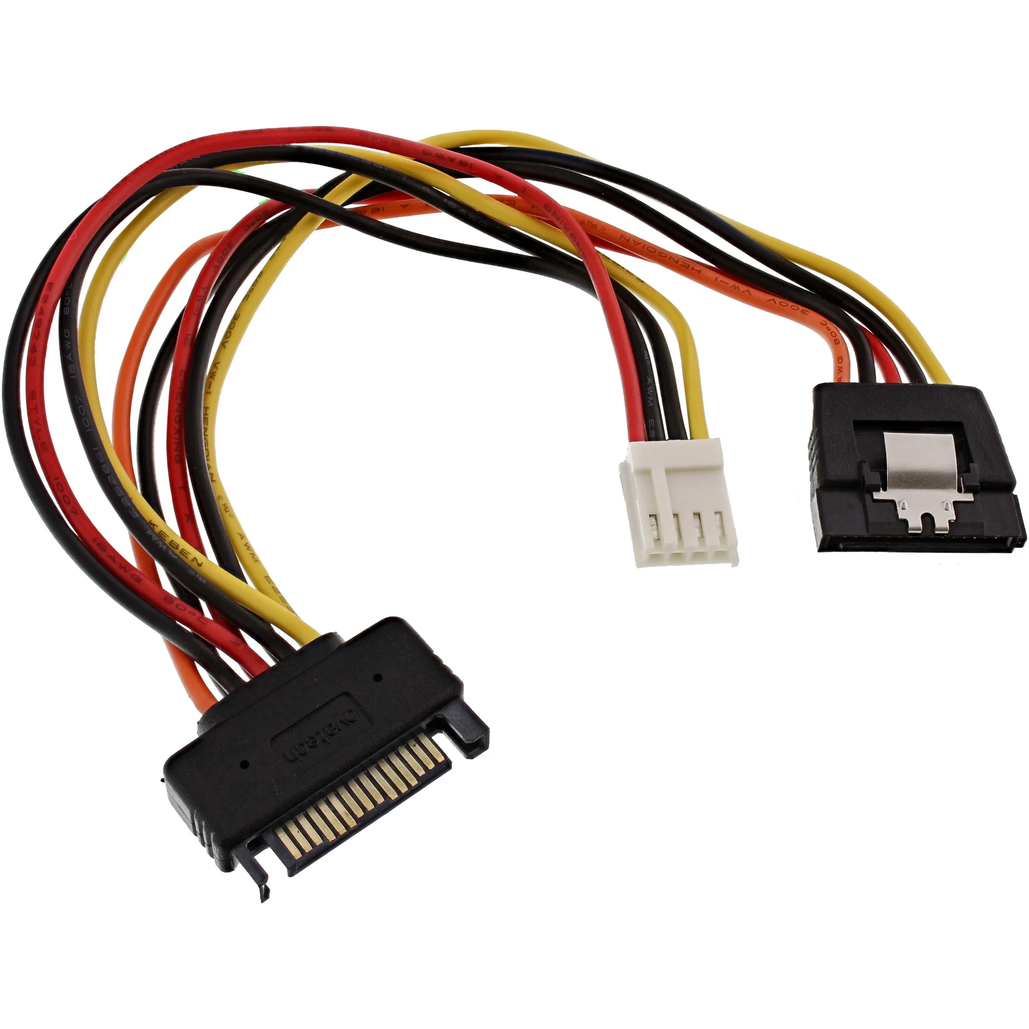 InLine SATA Stromadapapterkabel, SATA BU an SATA ST + 8,89cm (3,5") Stecker