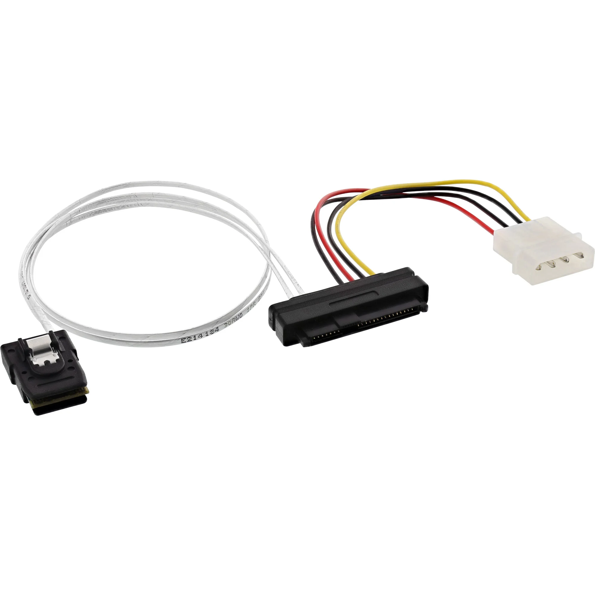 InLine SAS Anschlussk., SFF-8087/SFF-8482+Strom, einz. SAS HDD an Contr., 0,75m