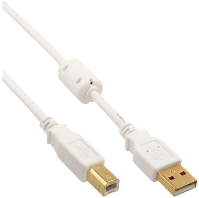 Microconnect USBAB2WF USB Kabel USB 2.0 2 m USB A USB B Weiß