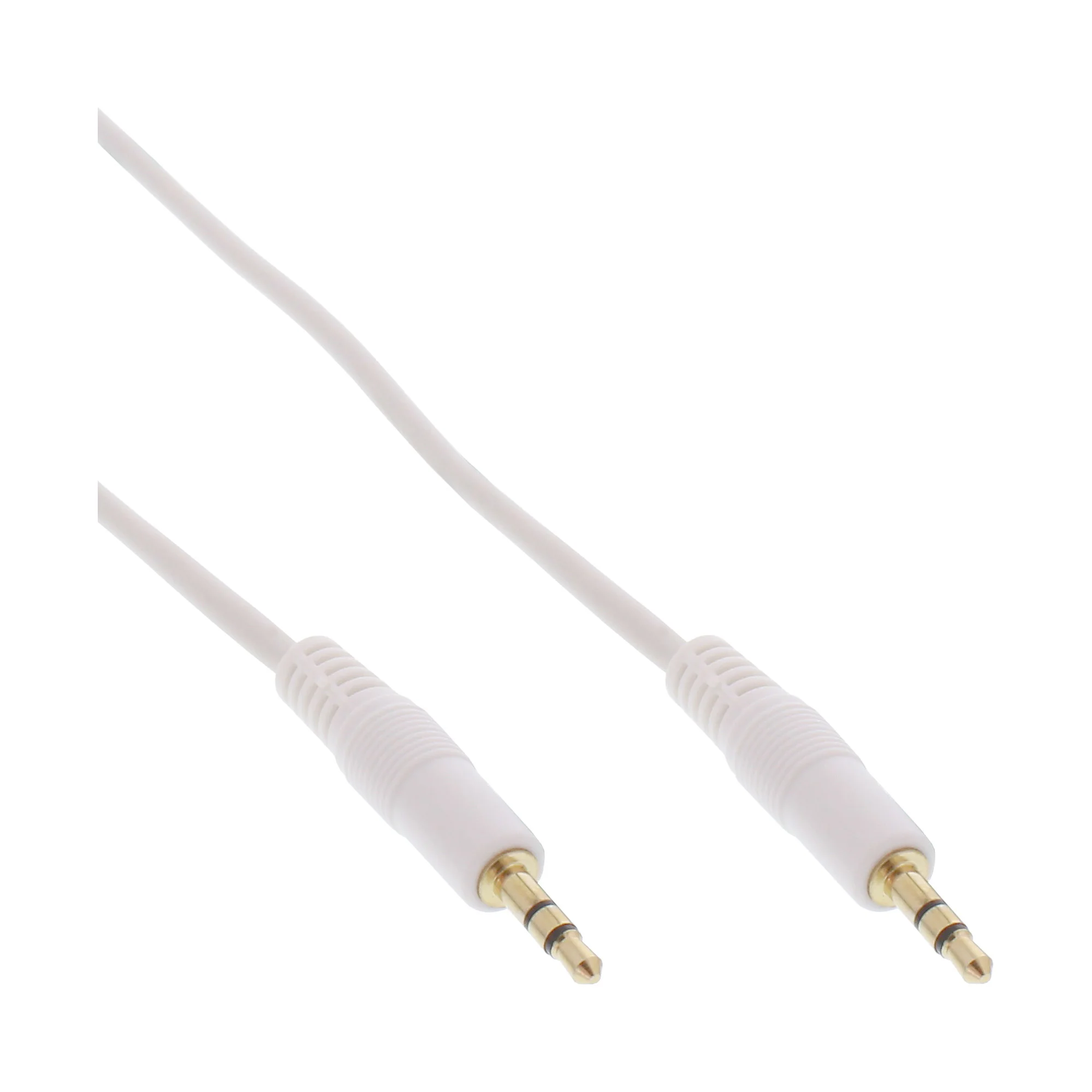InLine Klinke Kabel, 3,5mm Stecker / Stecker, Stereo, weiß / gold, 3m