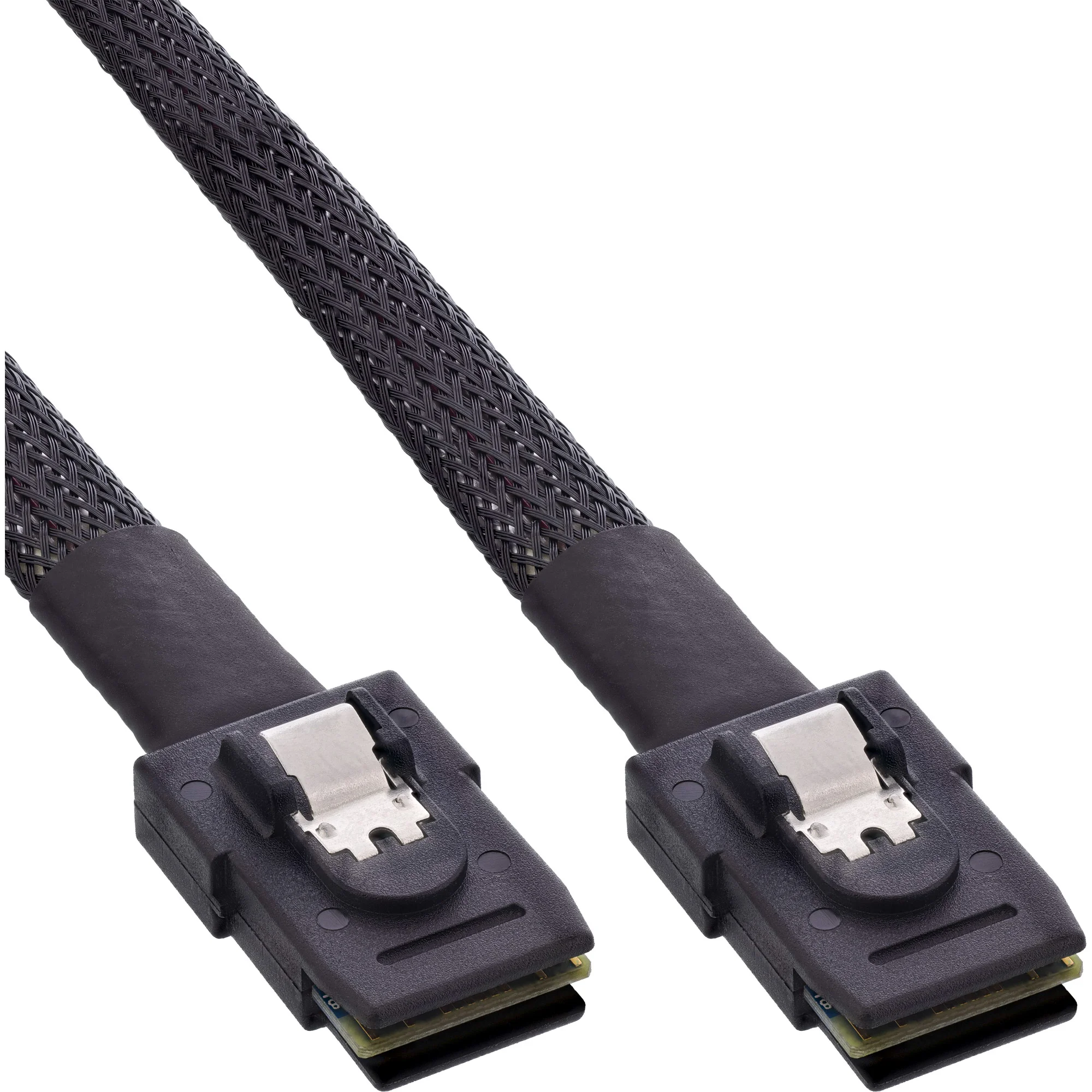 InLine SAS Kabel int., Mini-SAS SFF-8087/Mini-SAS SFF-8087, m. Sideband, 0,5m