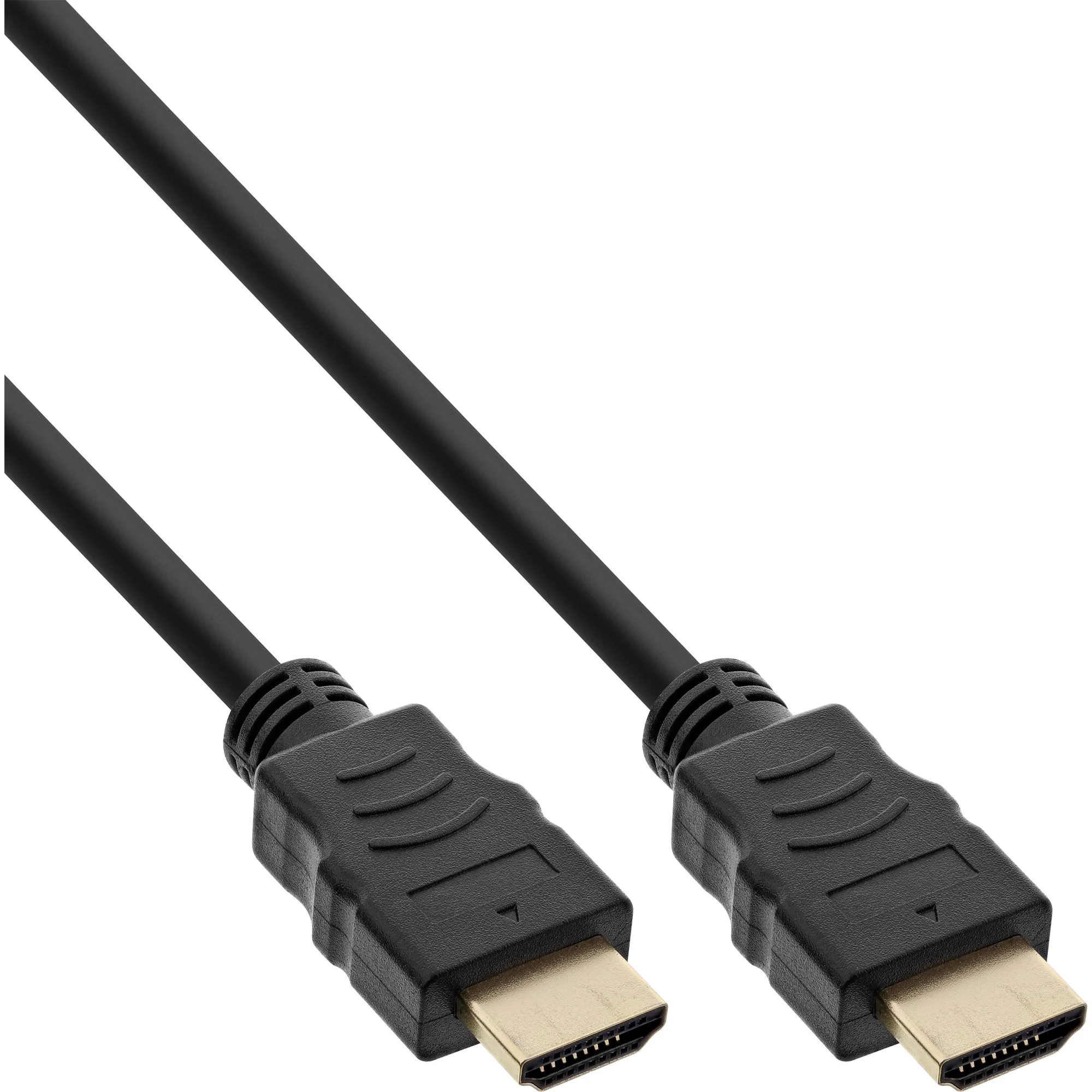 InLine HDMI-High Speed Kabel mit Ethernet, ST / ST, schwarz / gold, 2m