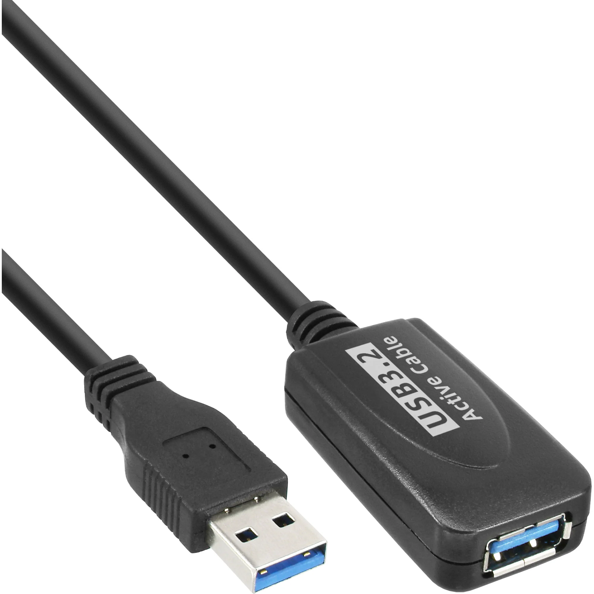 InLine USB 3.2 Gen.1 Aktiv-Verlängerung, Stecker A an Buchse A, schwarz, 5m
