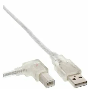 Microconnect USBAB5ANGLED-L USB Kabel USB 2.0 5 m USB A USB B 0,48 Gbit/s Weiß