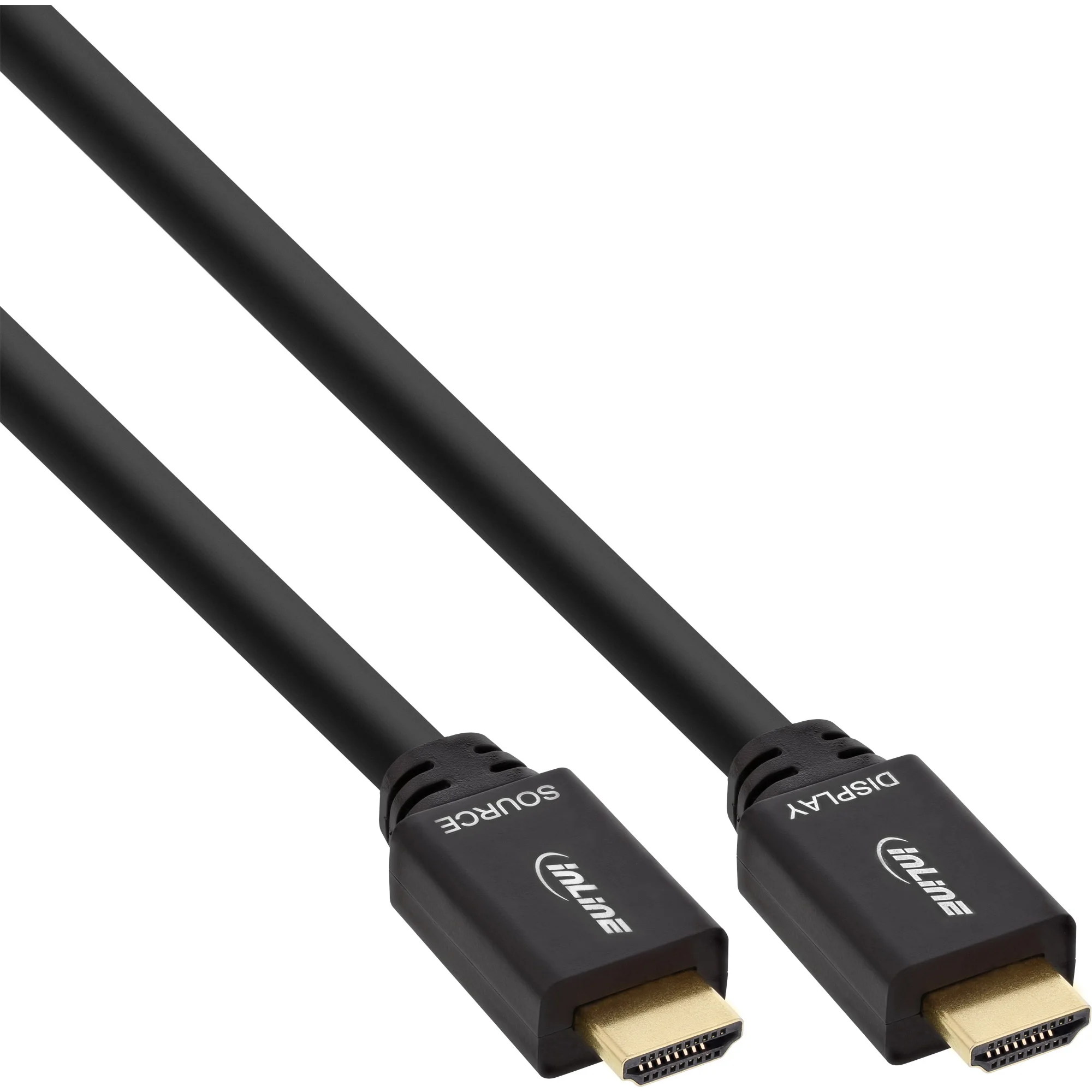 InLine HDMI-High Speed Kabel mit Eth., ST / ST, aktiv, schwarz / gold, 40m