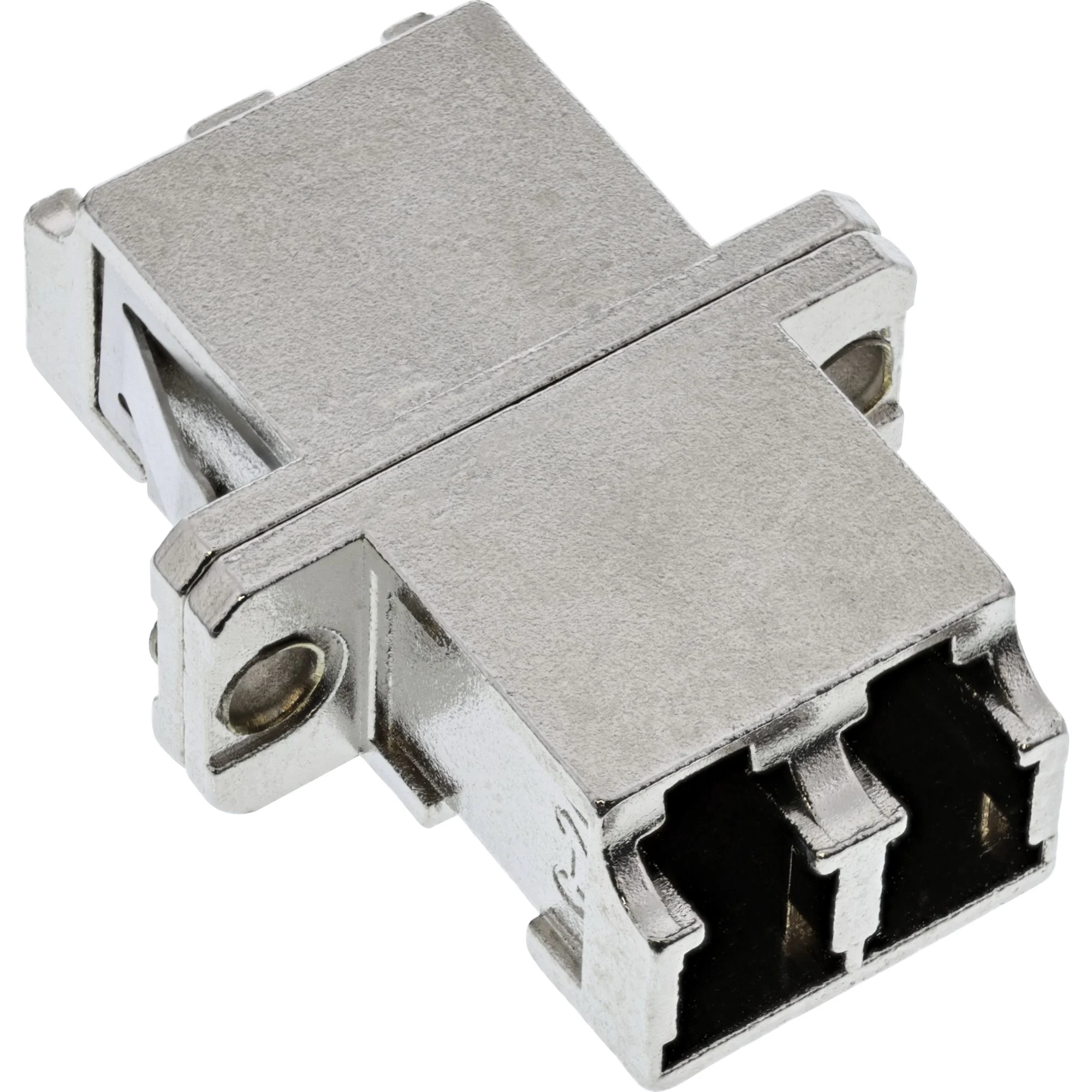 InLine LWL Metall-Kupplung, Duplex LC/LC, multimode, Keramik-Hülse, zum Einbau