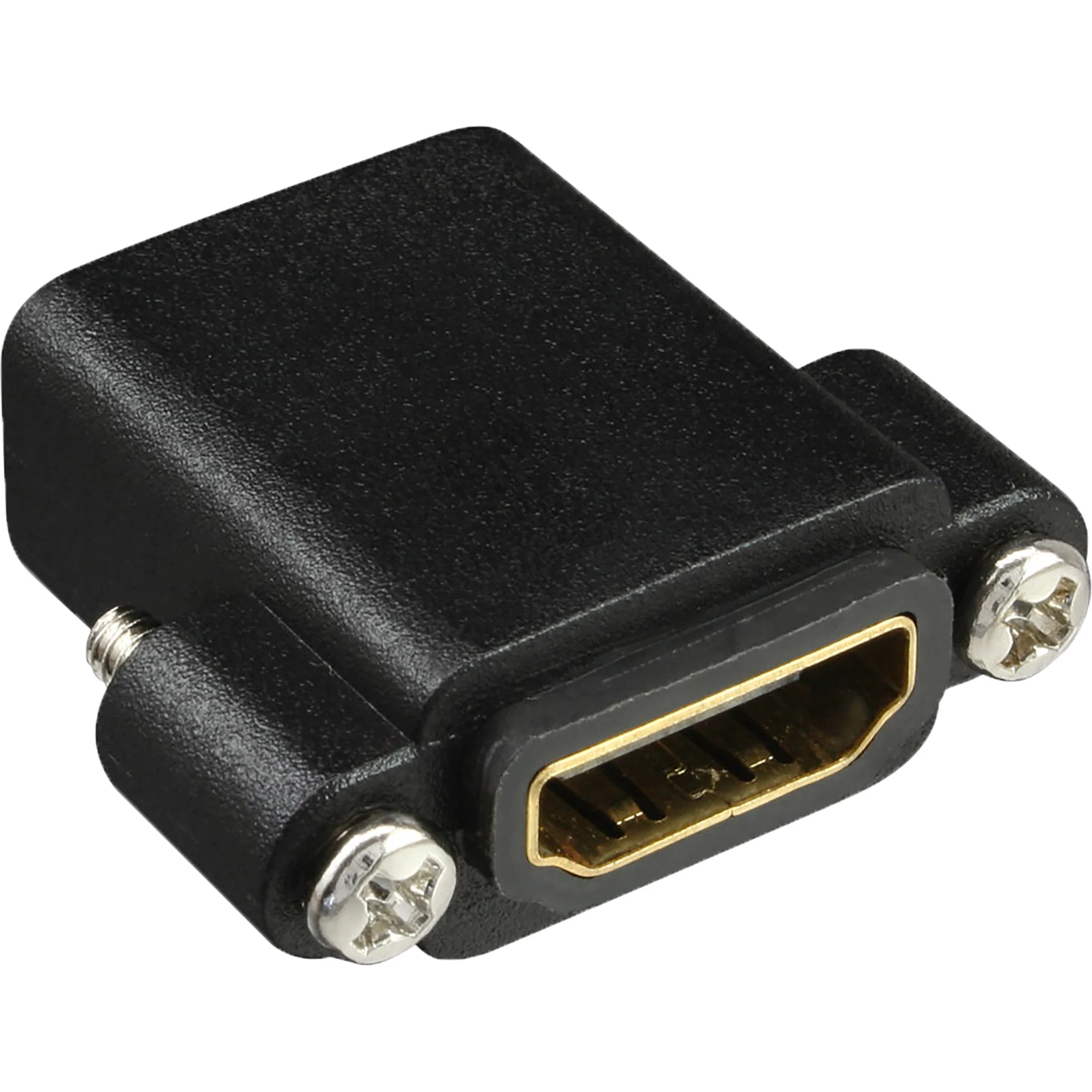 InLine HDMI Adapter zum Einbau mit Gewinde, A Buchse/Buchse,vergoldete Kontakte