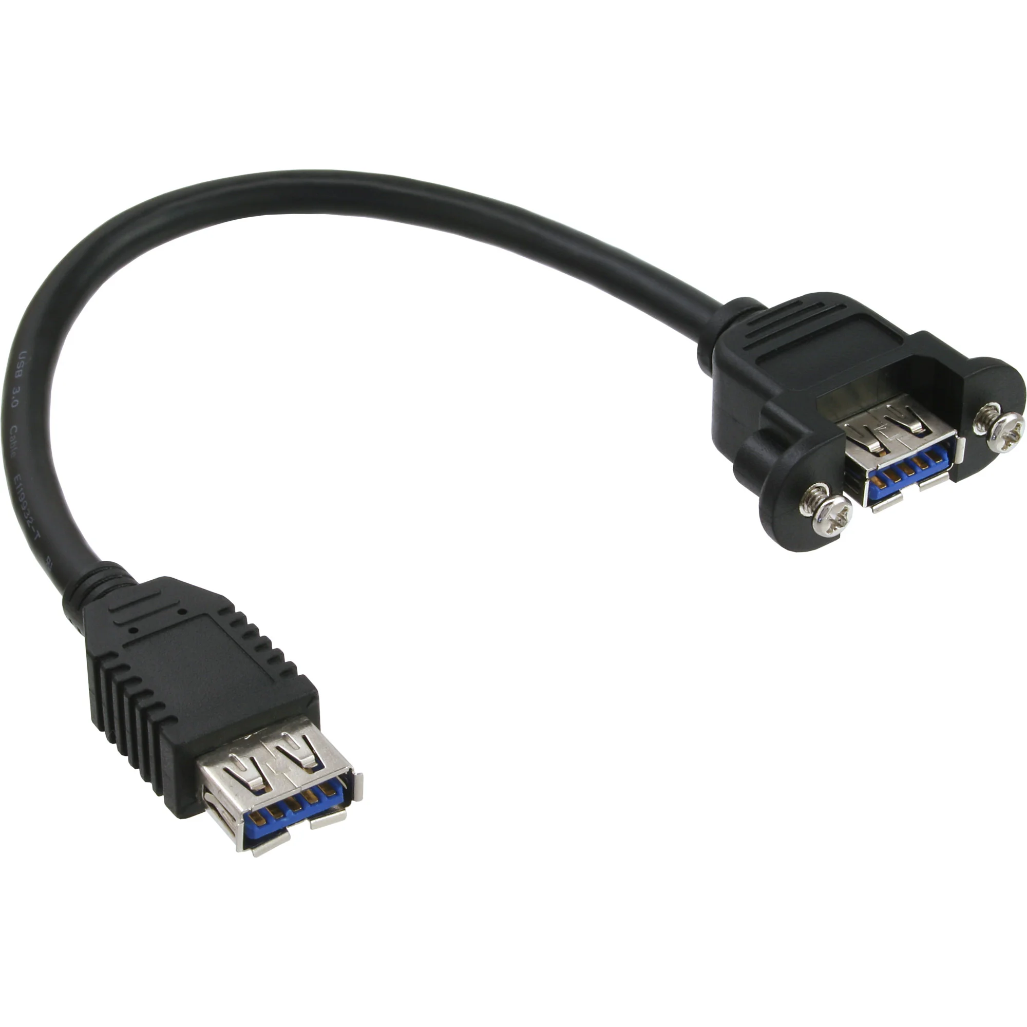 InLine USB 3.0 Adapterkabel, Buchse A auf Einbaubuchse A, 0,20m