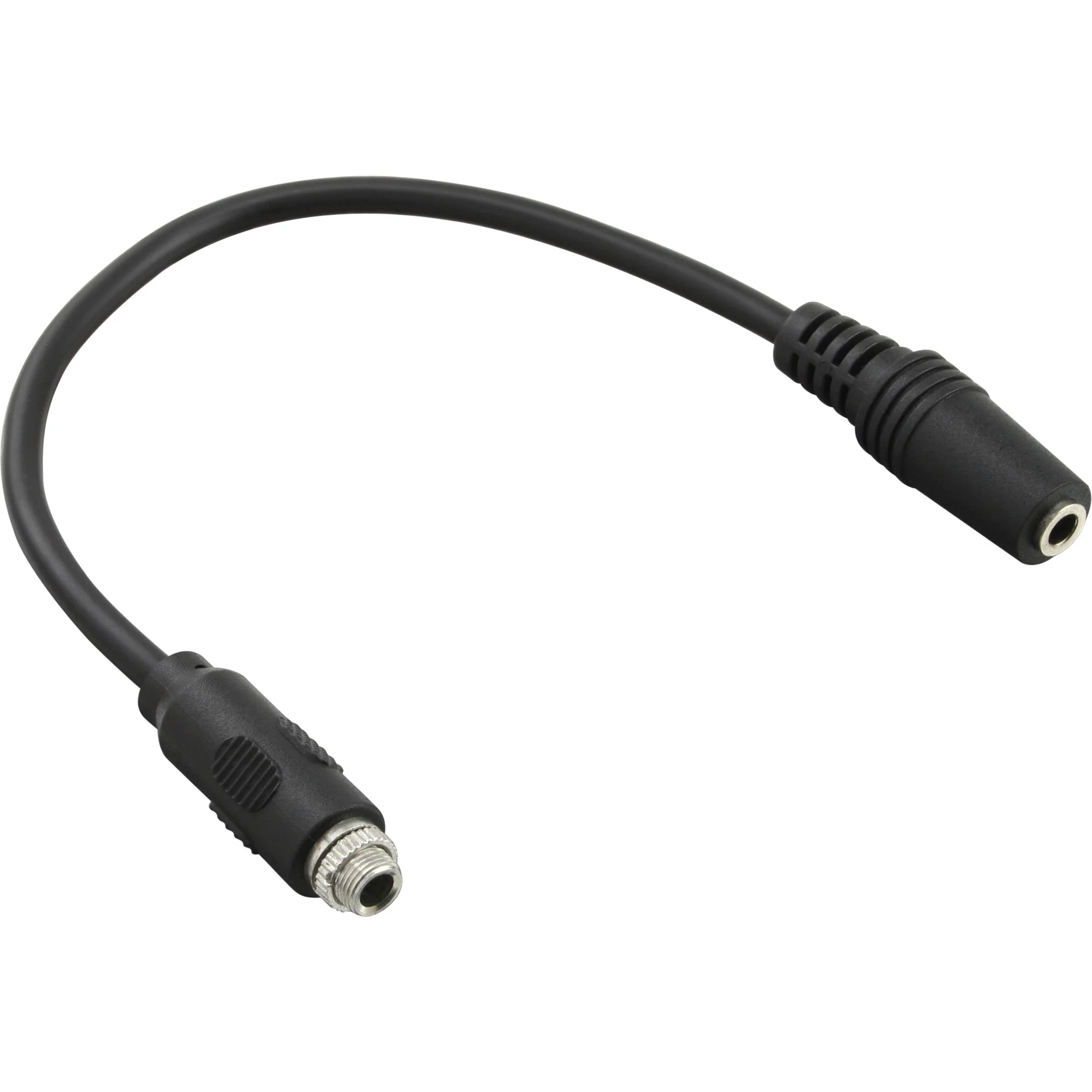 InLine Audio Adapterkabel zum Einbau 1x mit Gewinde, 3,5mm Stereo BU/BU, 0,2m