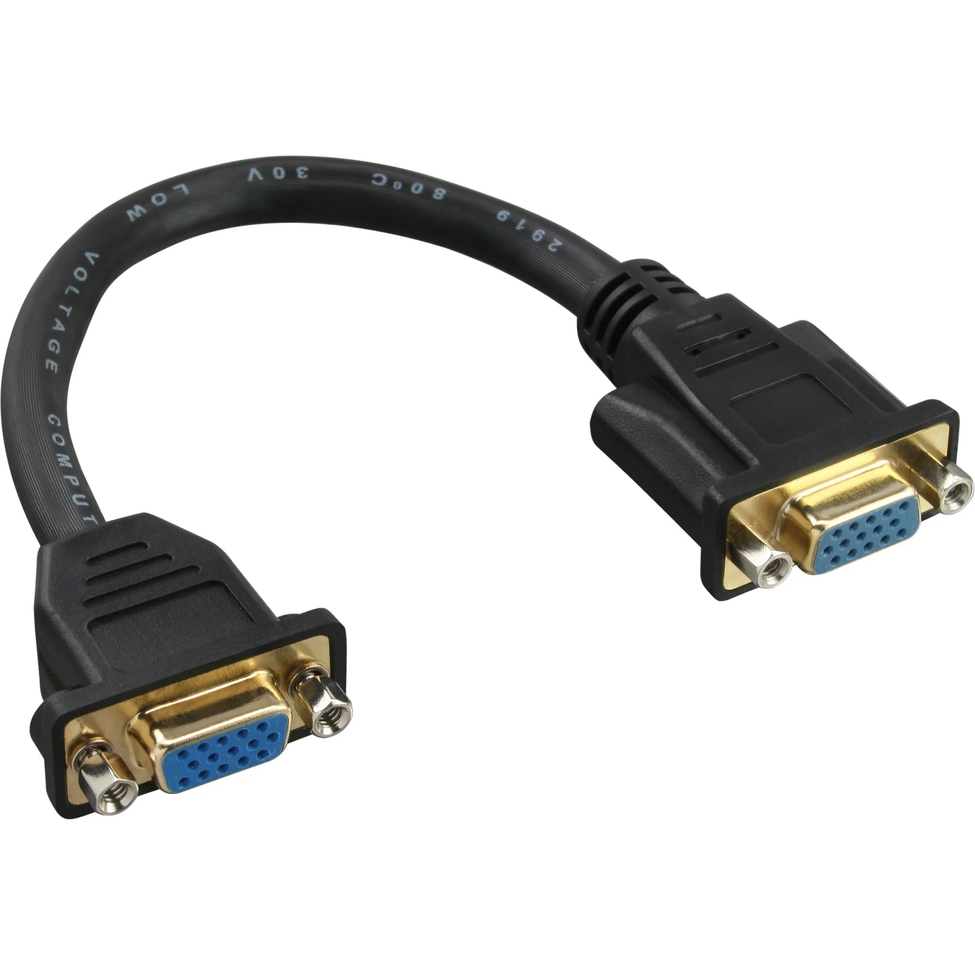 InLine VGA Adapterkabel, 15pol. VGA BU/BU, zum Einbau, vergoldete Kont., 0,2m