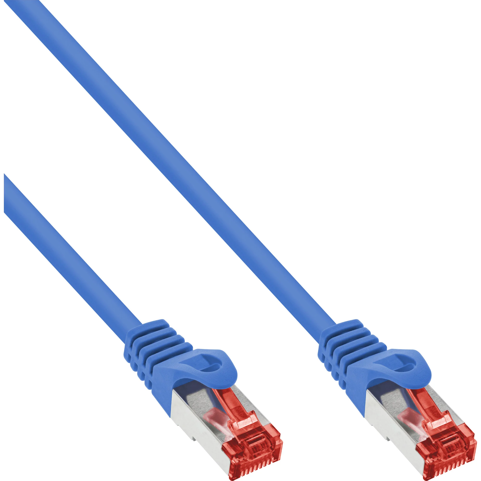 InLine Patchkabel, S/FTP (PiMf), Cat.6, halogenfrei, Kupfer, blau, 2m