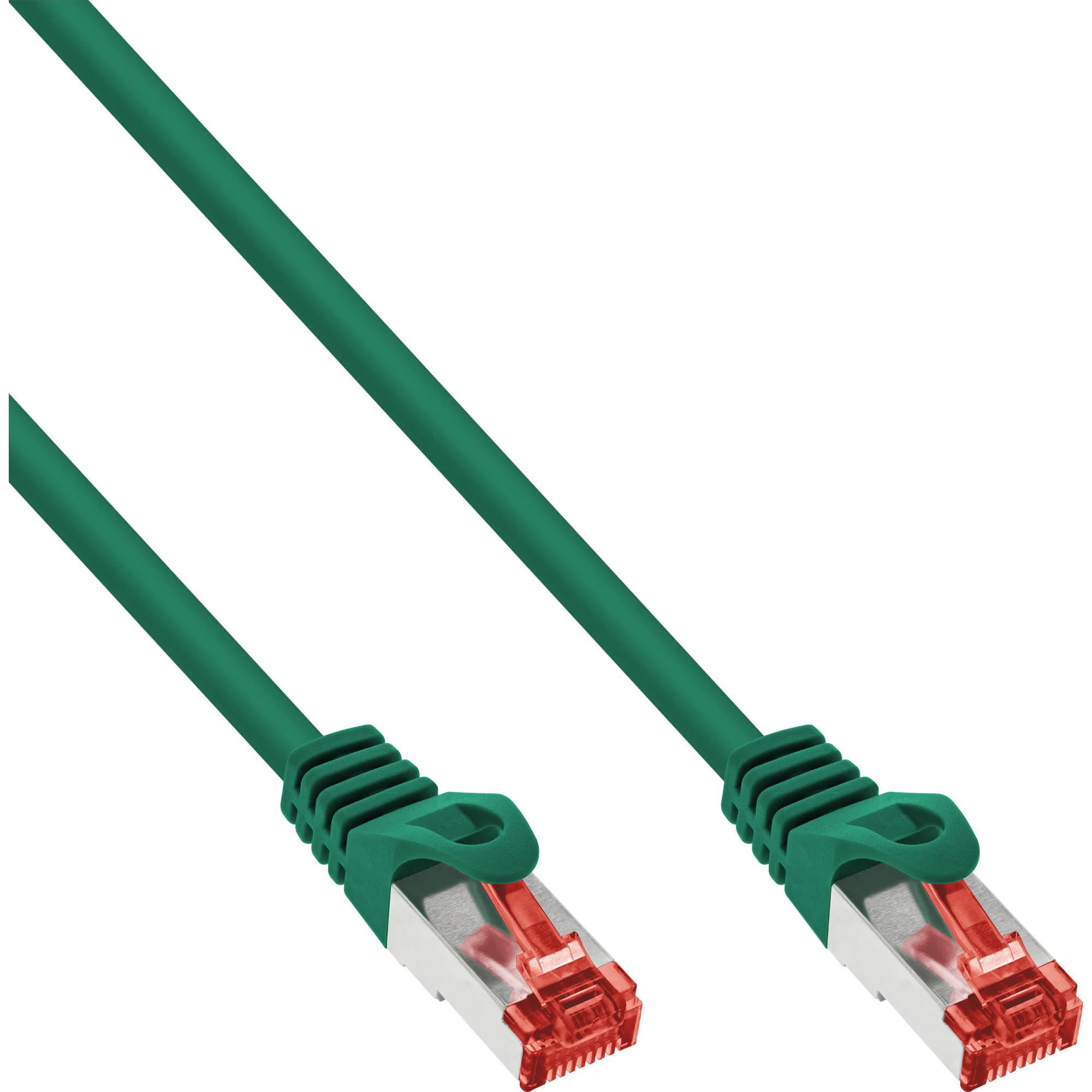 InLine Patchkabel, S/FTP (PiMf), Cat.6, halogenfrei, Kupfer, grün, 2m