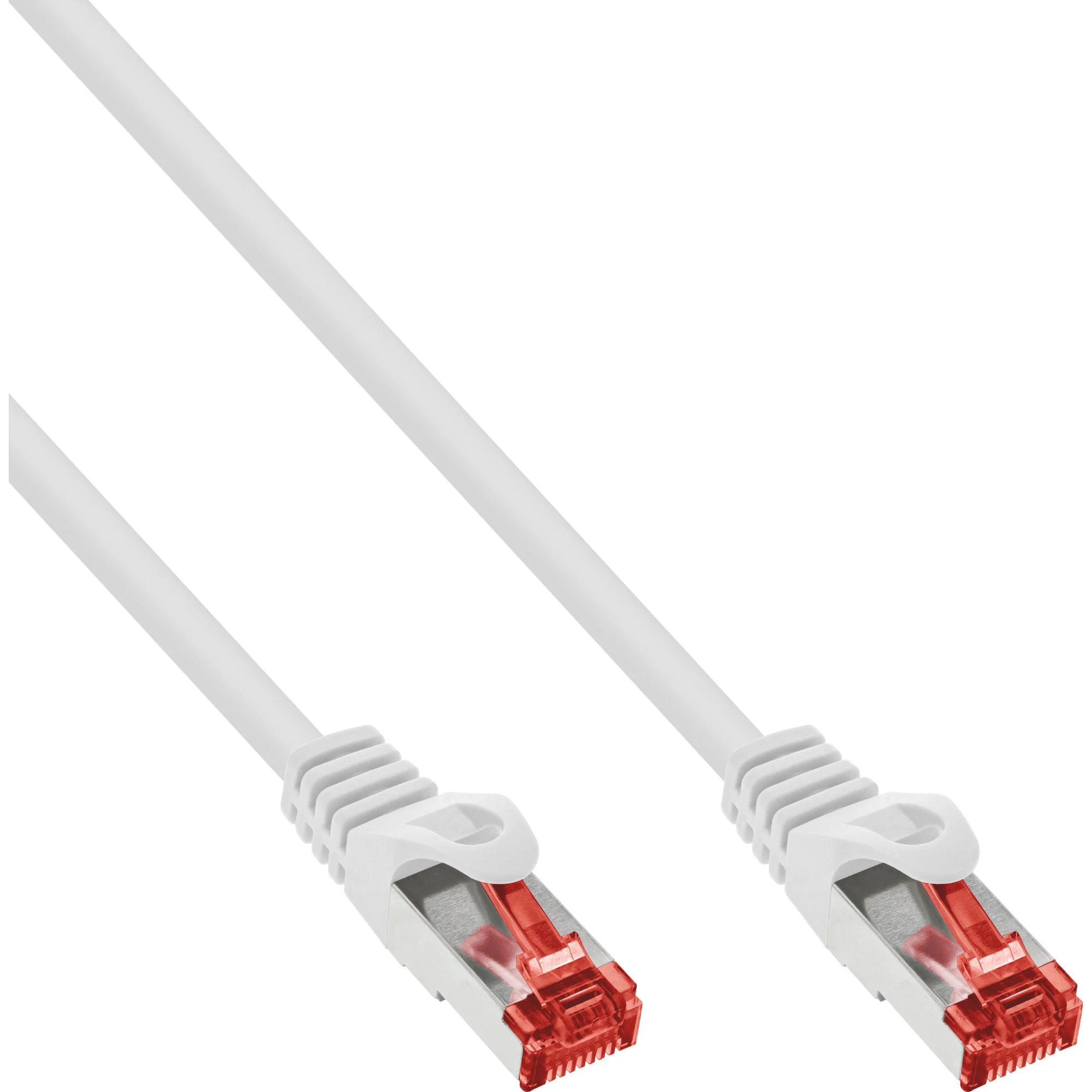 InLine Patchkabel, S/FTP (PiMf), Cat.6, halogenfrei, Kupfer, weiß, 0,25m