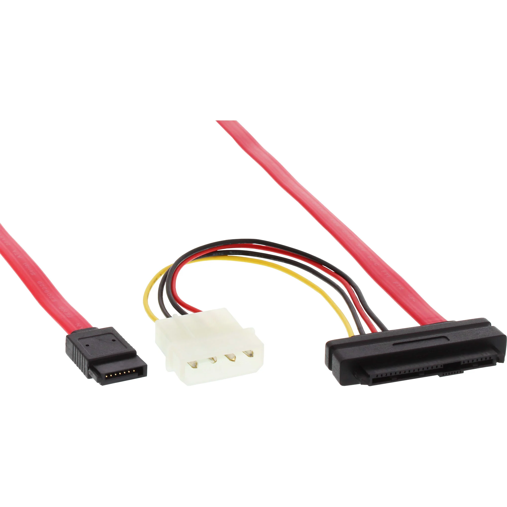 InLine SAS Anschlussk., 29pol SFF-8482 + Power an 1x SATA, single Target, 0,5m