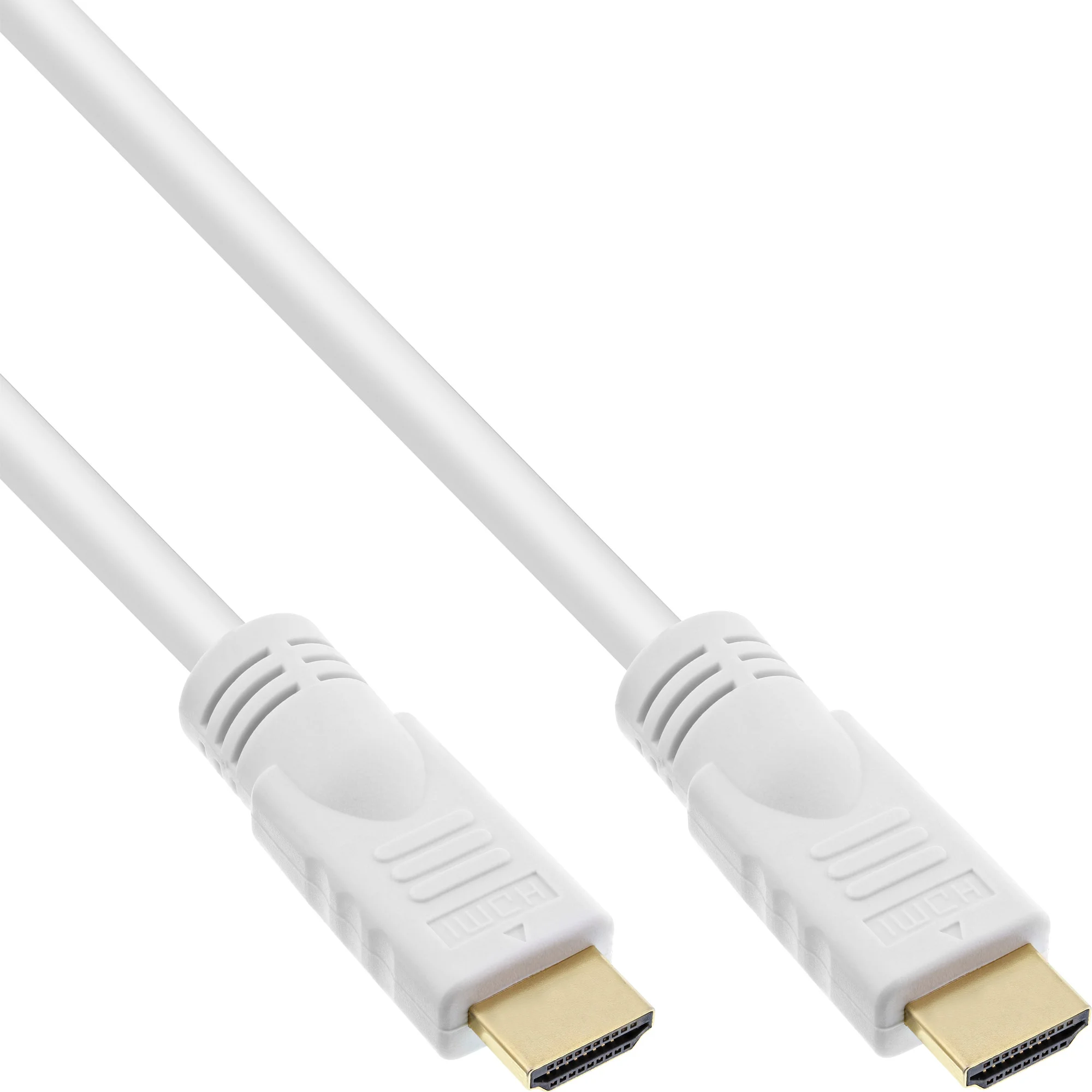 InLine HDMI-High Speed Kabel mit Eth., Premium, ST / ST, weiß / gold, 5m