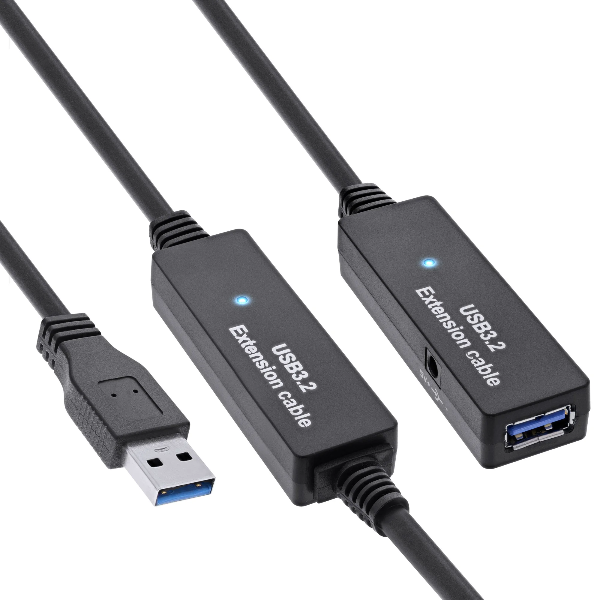 InLine USB 3.2 Gen.1 Aktiv-Verlängerung, Stecker A an Buchse A, schwarz, 15m