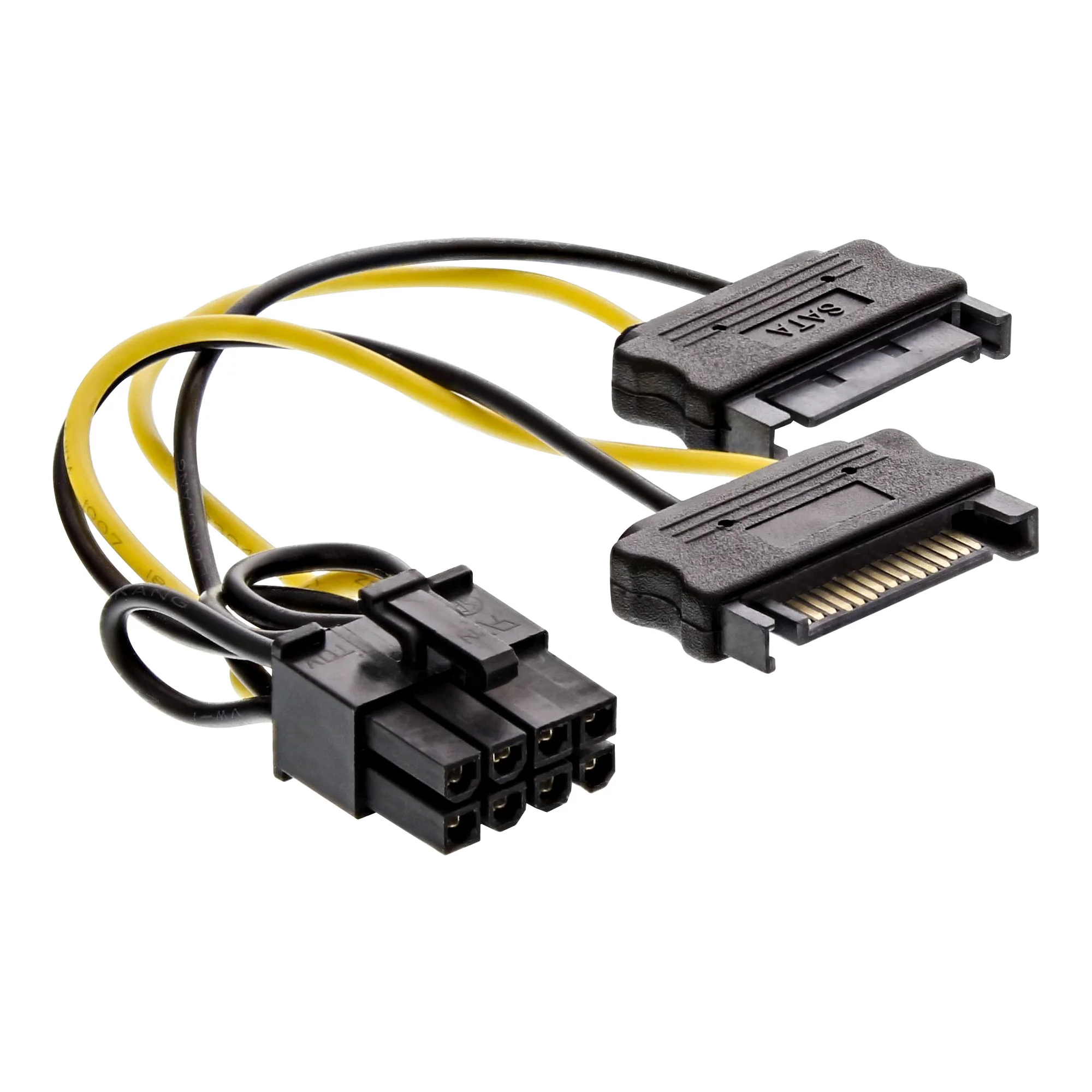 InLine Stromadapter intern, 2x SATA zu 8pol für PCIe (PCI-Express) Grafikkarten