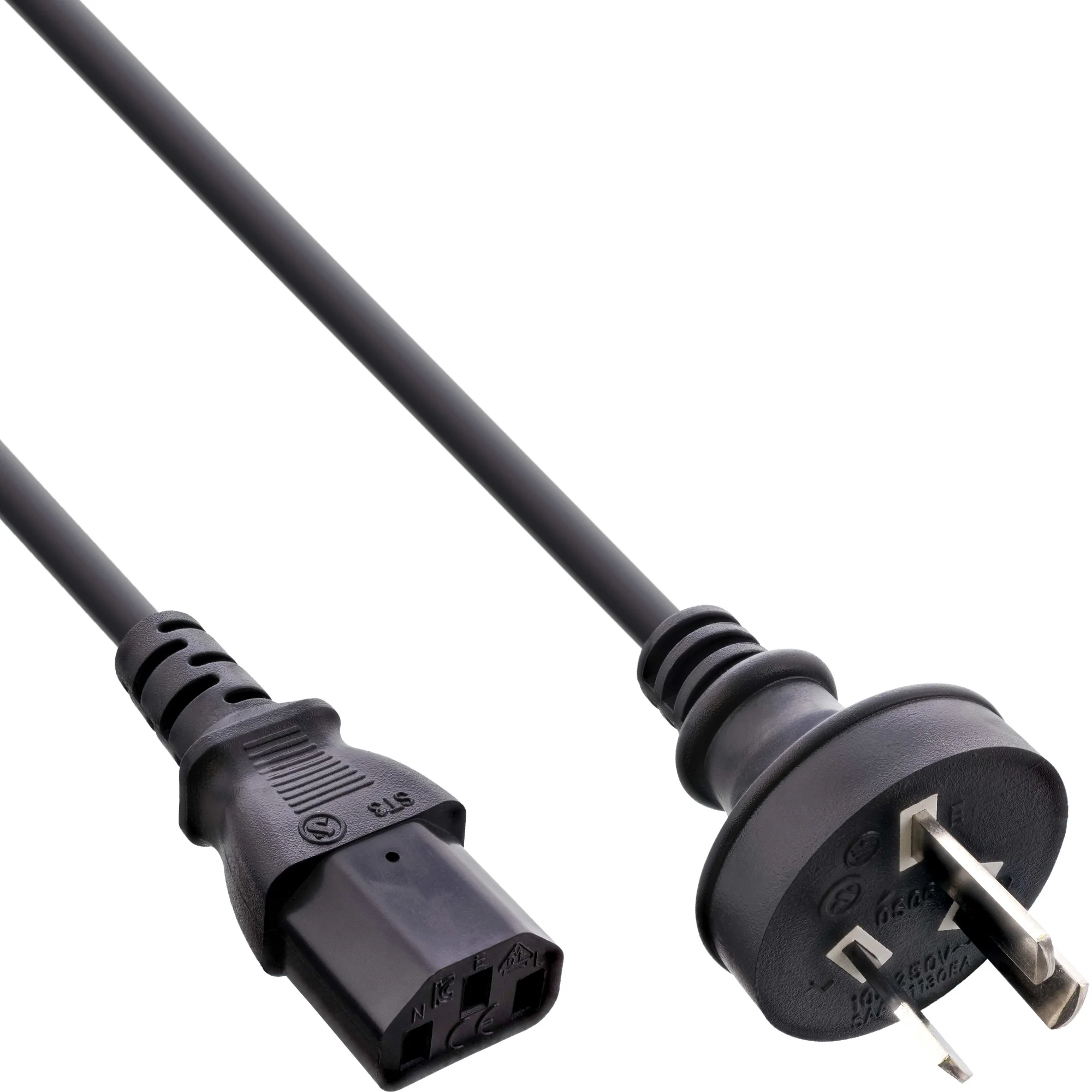 InLine Netzkabel, Netzstecker Australien auf Kaltgerätestecker C13, 5m