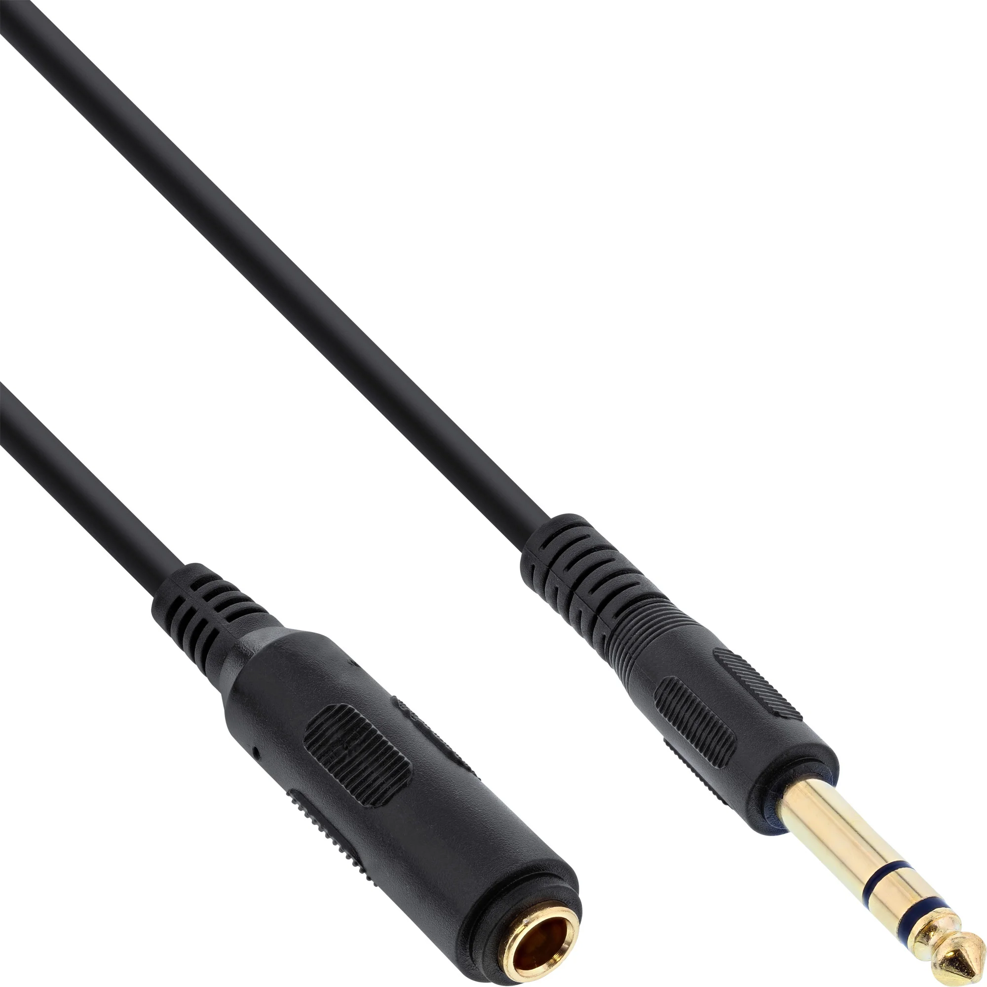 InLine Kopfhörerverlängerung, 6,3mm ST / BU, Stereo, vergoldete Kontakte, 5m