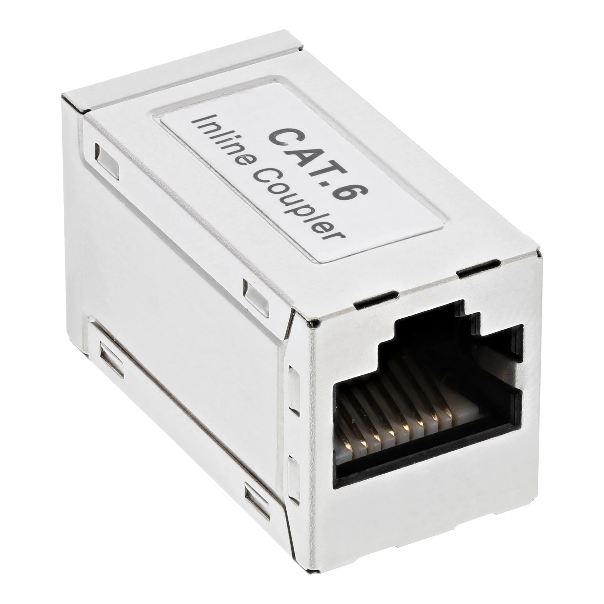 InLine Patchkabelkupplung Metall Cat.6, 2x RJ45 Buchse, geschirmt