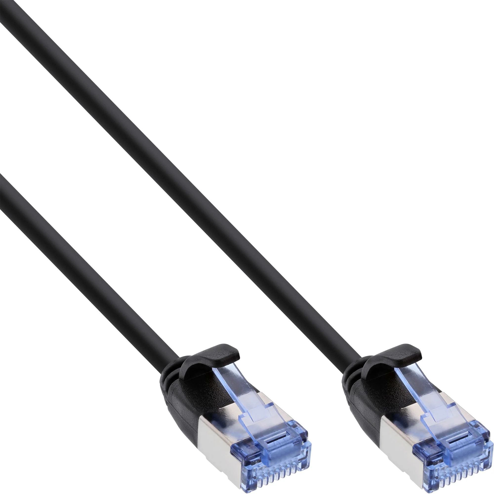 InLine Patchkabel slim, U/FTP PiMf, Cat.6A, schwarz, 0,3m