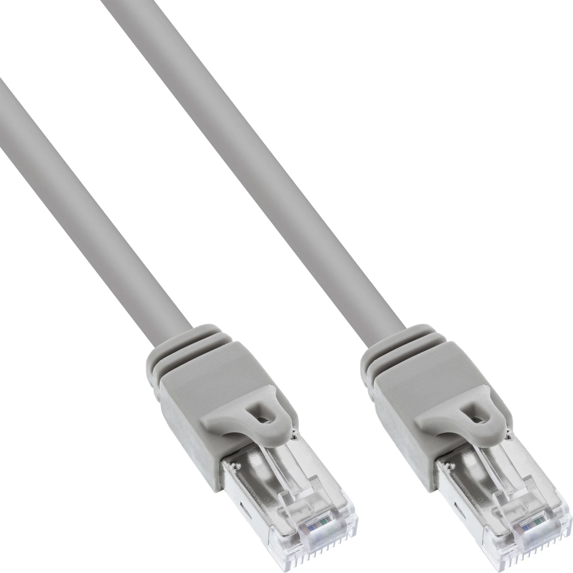 InLine Patchkabel, S/FTP (PiMf), Cat.6 zert., 250MHz, PVC, Kupfer, grau, 0,3m