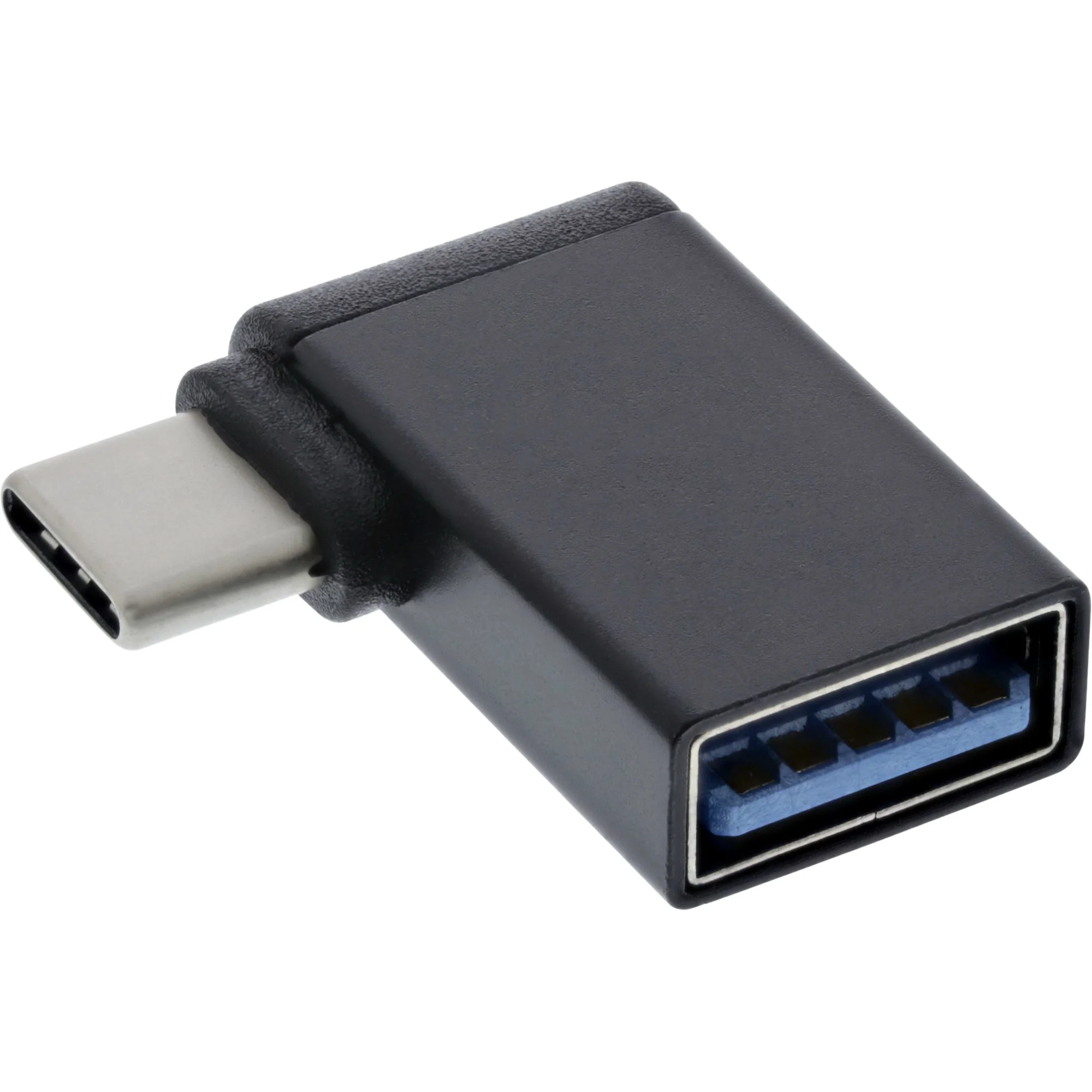 InLine USB 3.2 Gen.2 Adapter, USB-C Stecker an A Buchse 90° gewinkelt OTG