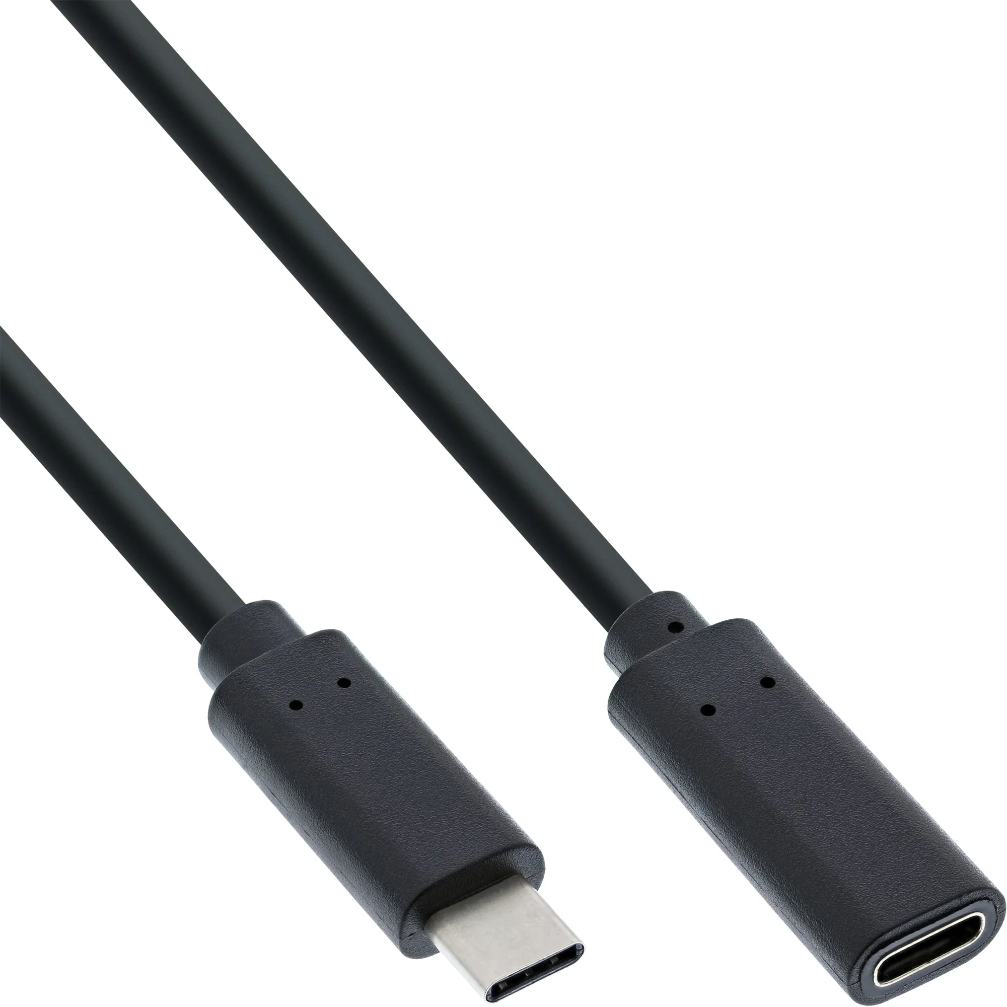 InLine USB 3.2 Gen.1x2 Kabel, USB-C Verlängerung ST/BU, schwarz, 1,5m