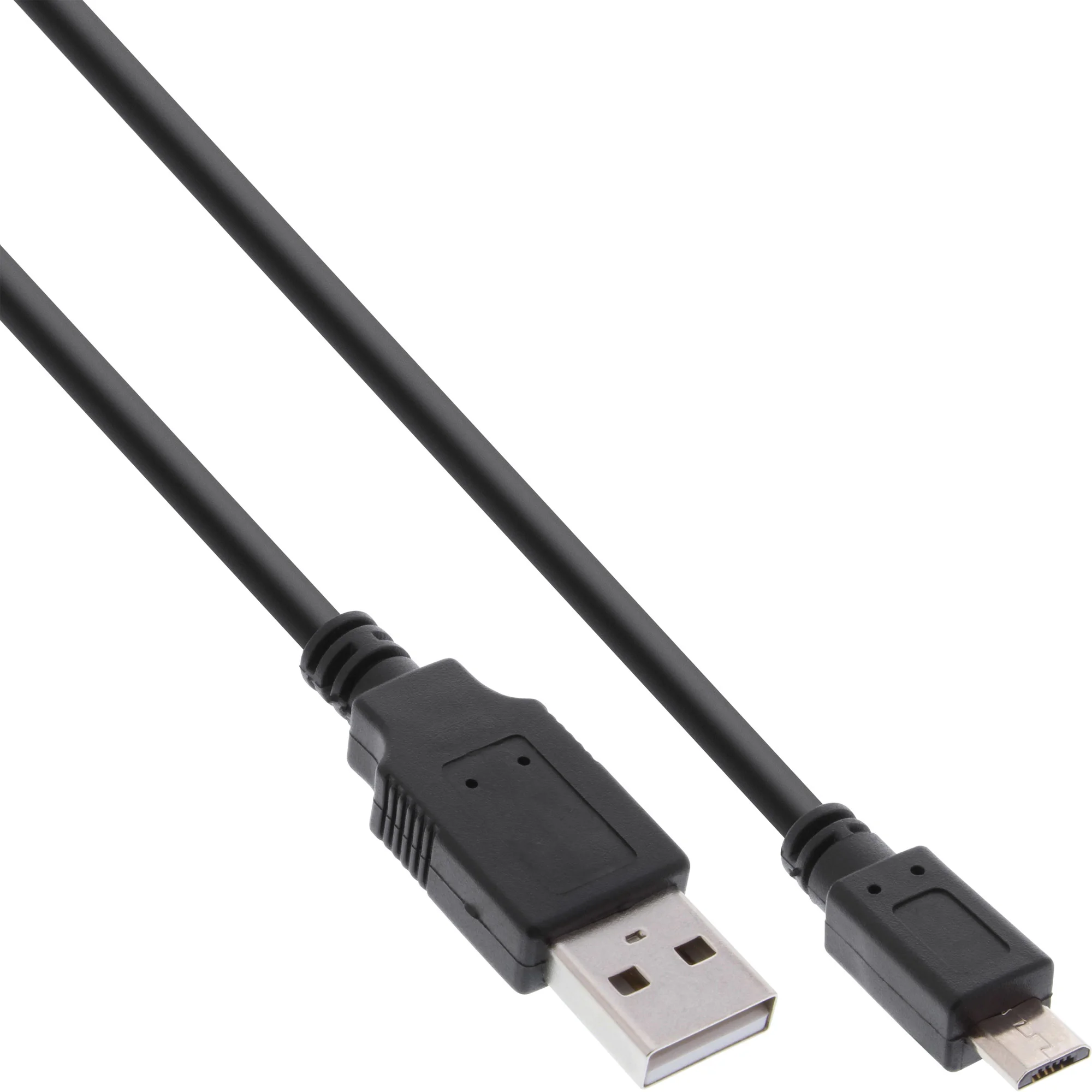 InLine Micro-USB 2.0 Kabel, Schnellladekab., USB-A ST/Micro-B ST, schwarz, 1,8m