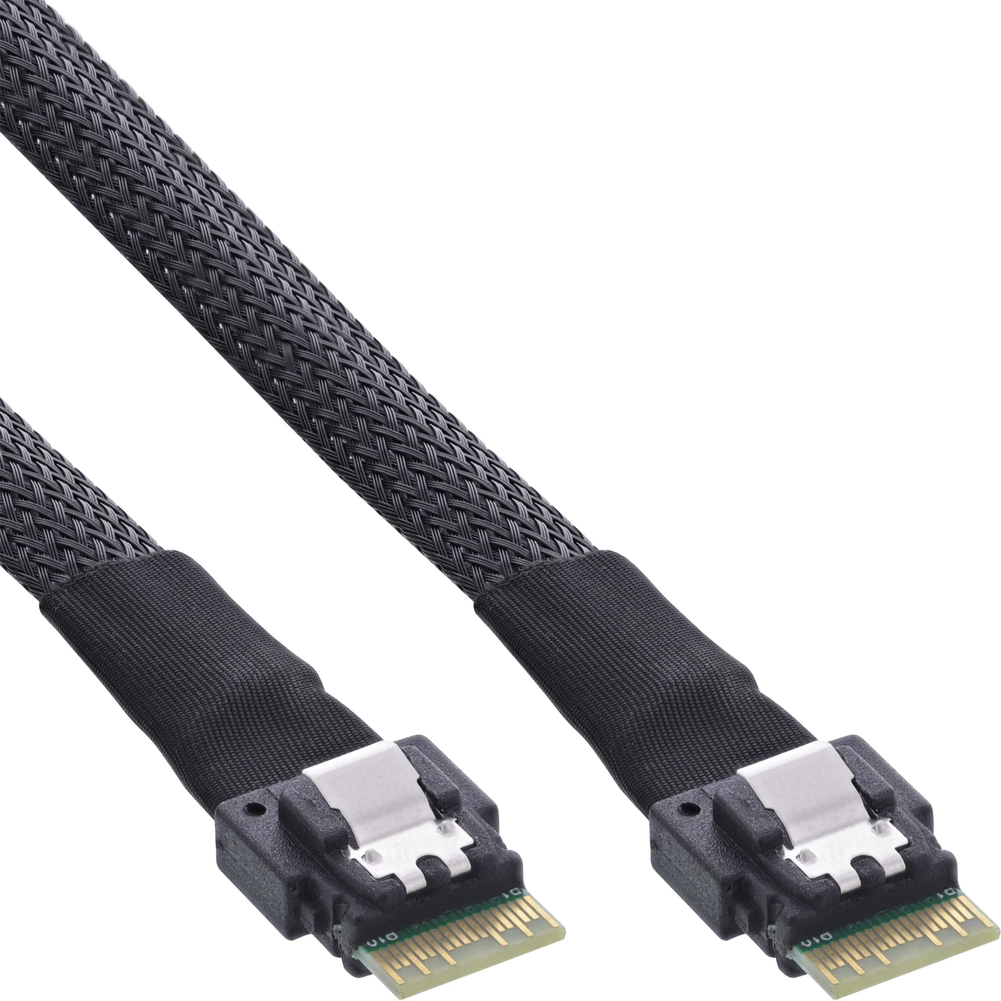 InLine Slim SAS Kabel, SFF-8654 zu SFF-8654, 24Gb/s, 1m