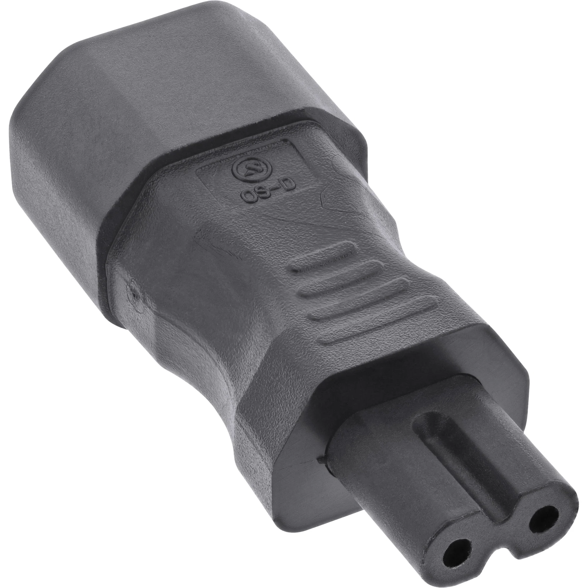 InLine Netzadapter IEC 60320 C14 / C7, 3pol. Kaltgeräte zu 2pol.