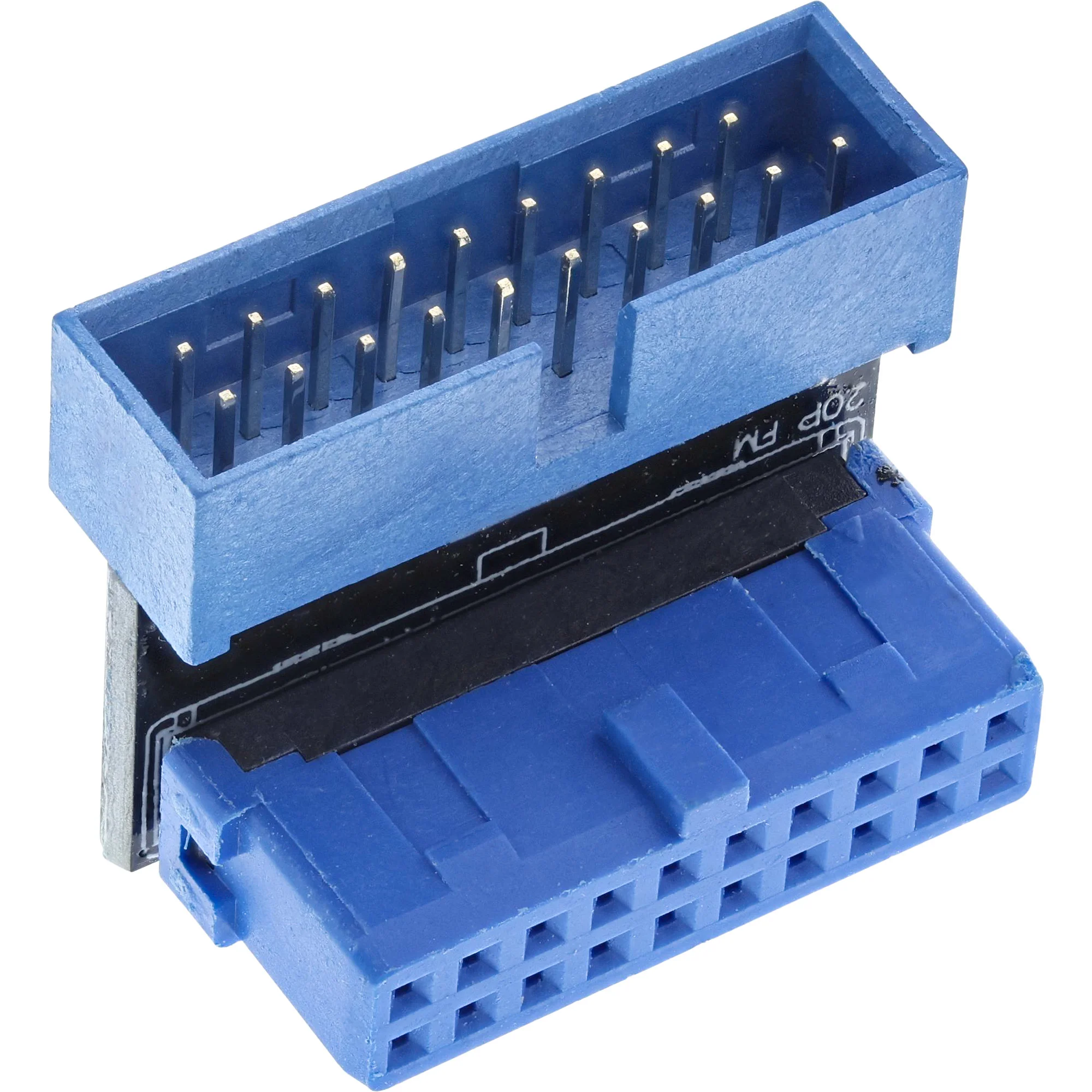 InLine USB 3.0 Adapter intern, Pfostenanschluss Stecker/Buchse, unten gewinkelt