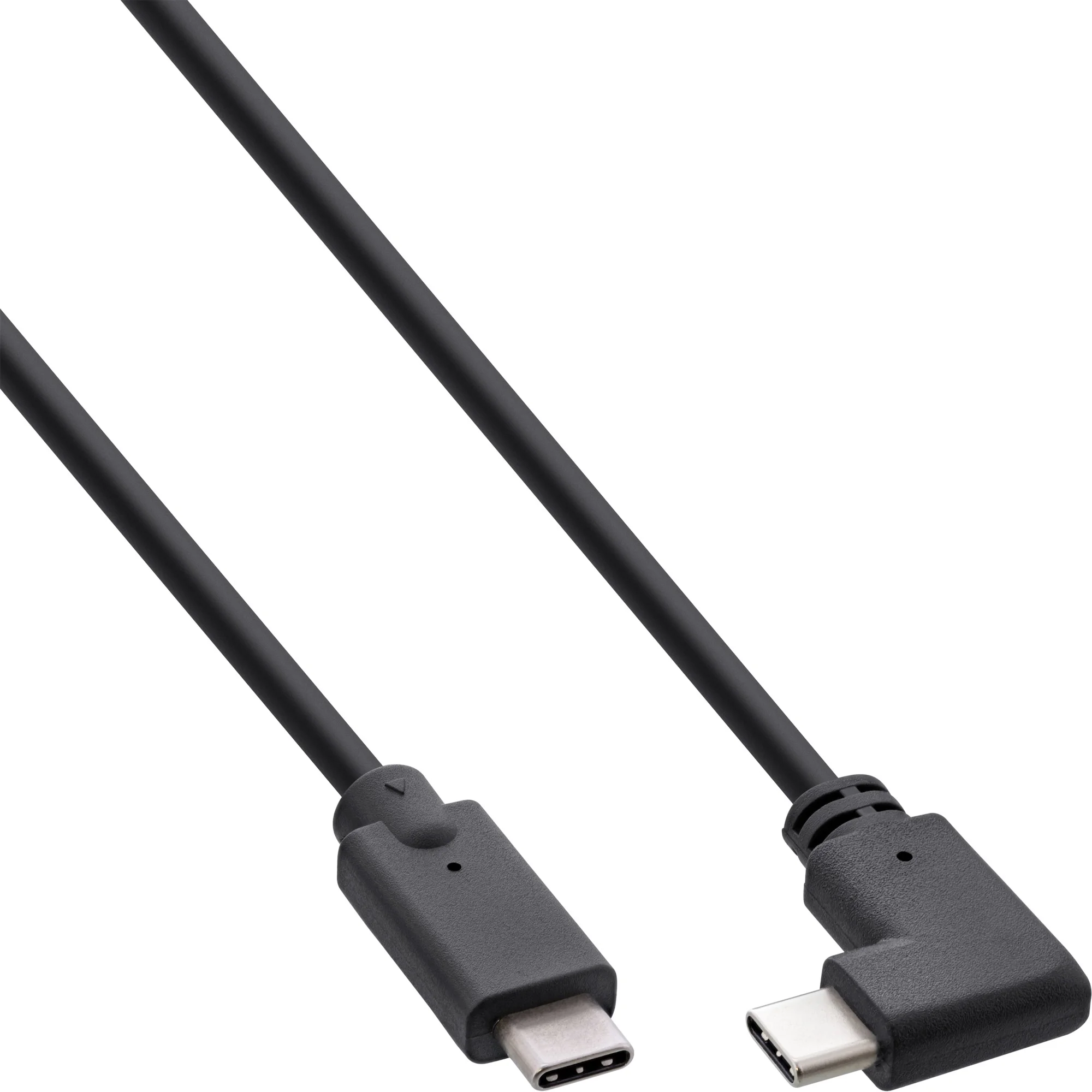 InLine USB 3.2 Gen.2 Kabel, USB-C Stecker/Stecker gewinkelt, schwarz, 1,5m