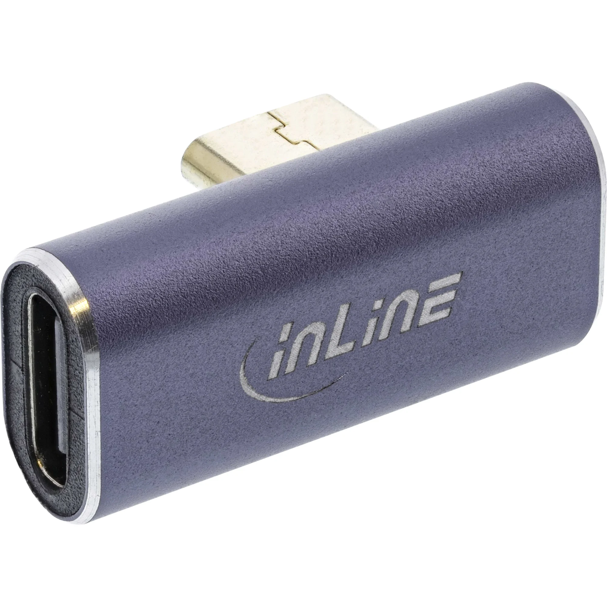 InLine USB4 Adapter, USB-C Stecker/Buchse vertikal rechts/links gewinkelt