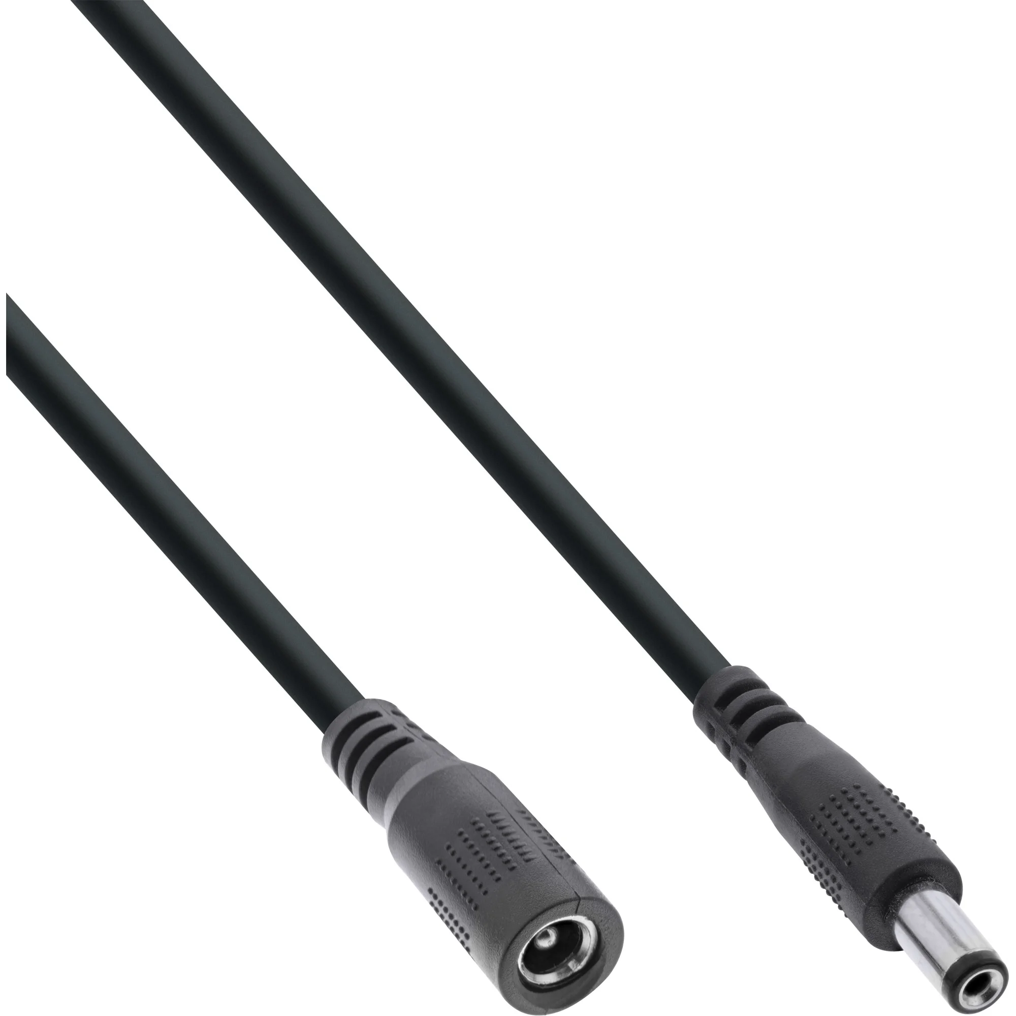InLine DC Verlängerungskabel, DC Stecker/Buchse 5,5x2,5mm, AWG 18, schwarz 3m