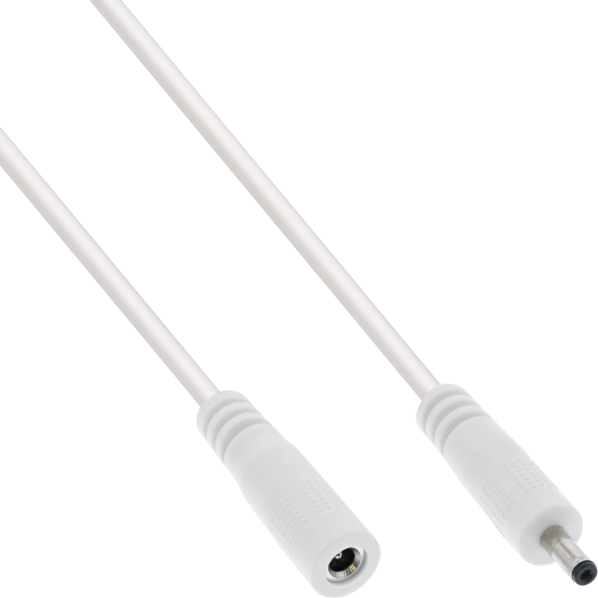 InLine DC Verlängerungskabel, DC Stecker/Buchse 3,5x1,35mm, AWG 18, weiß 1m