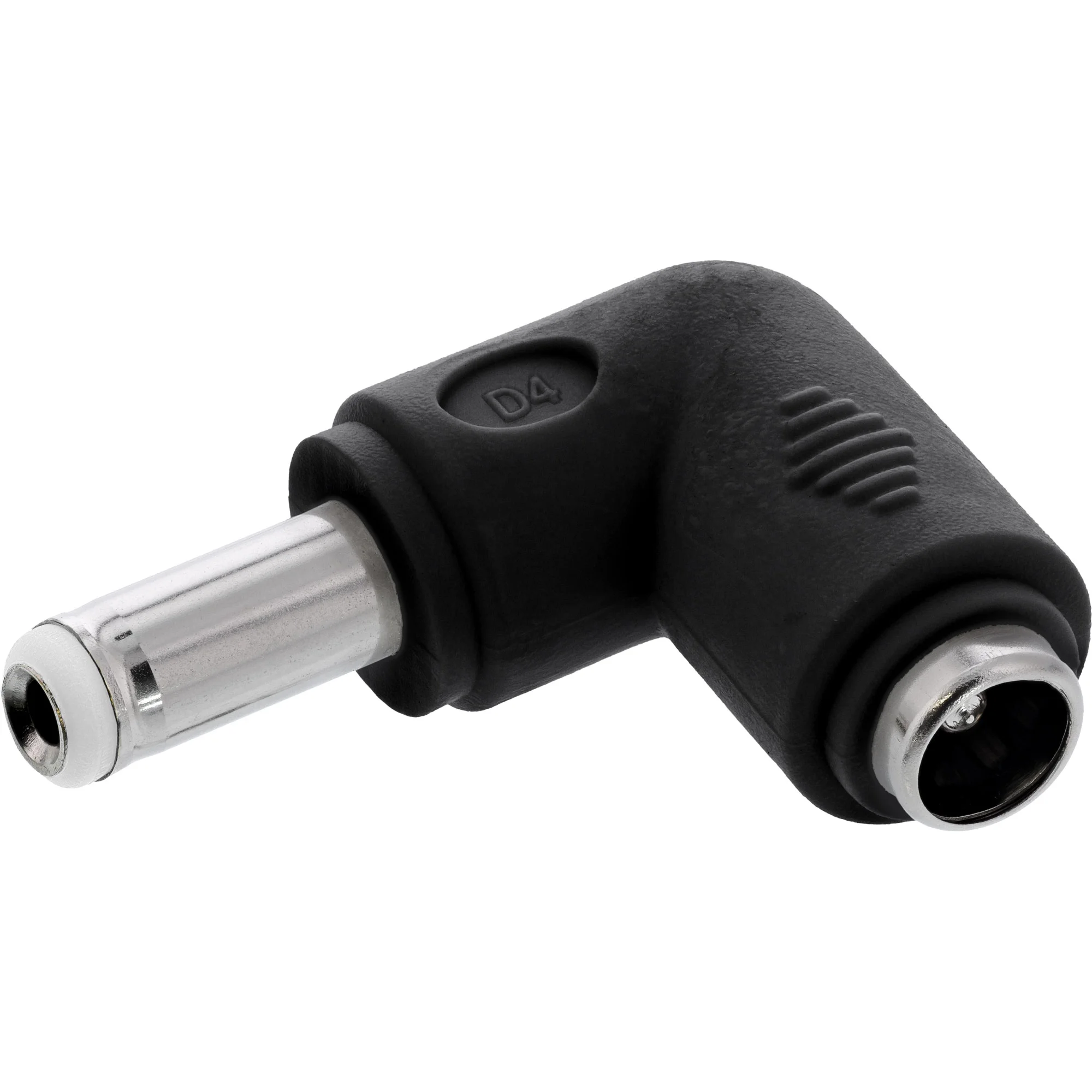 InLine DC Adapter, 5,5x2,5mm DC Hohlstecker Stecker / Buchse gewinkelt