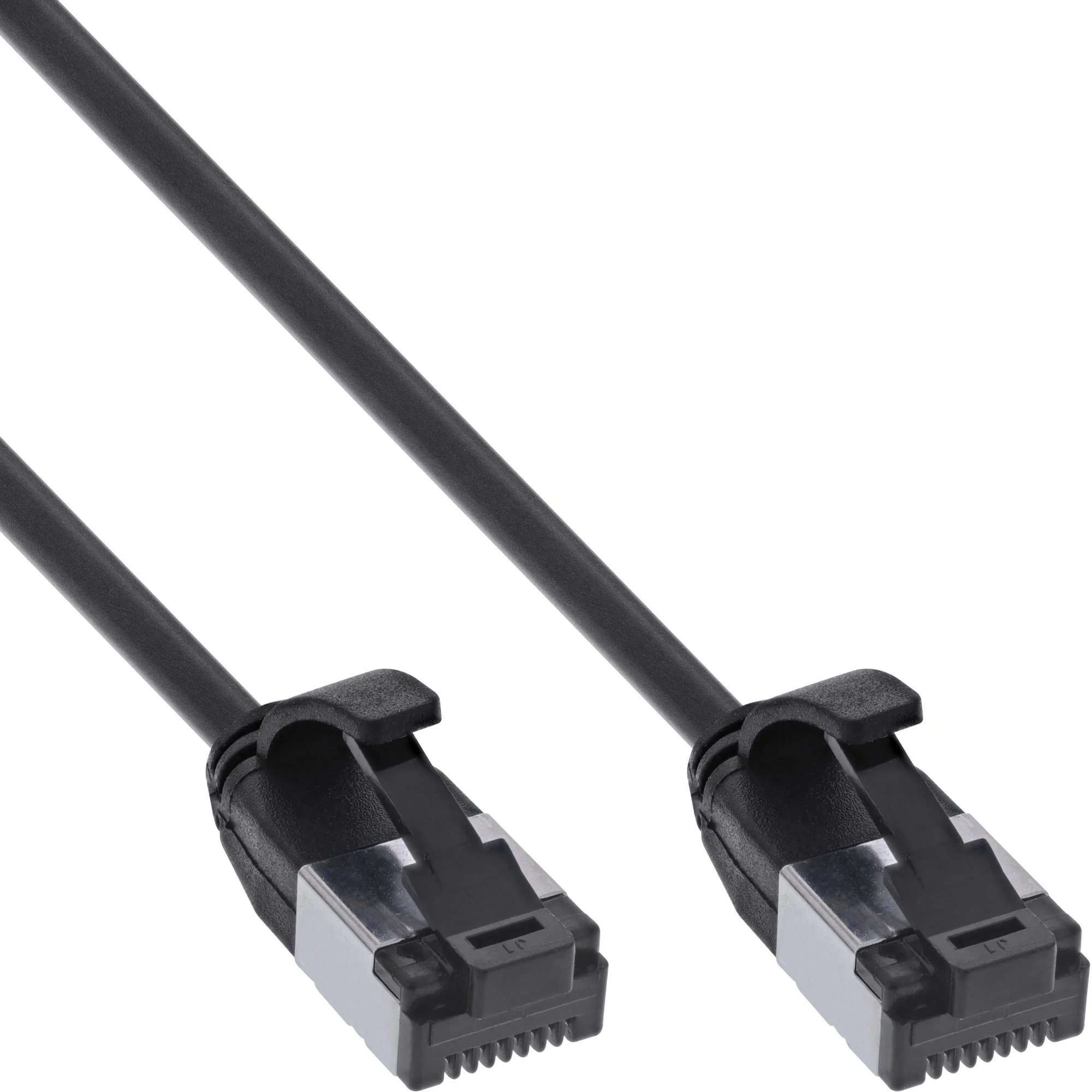 InLine Patchkabel slim, U/FTP, Cat.8.1, TPE halogenfrei, schwarz, 2m