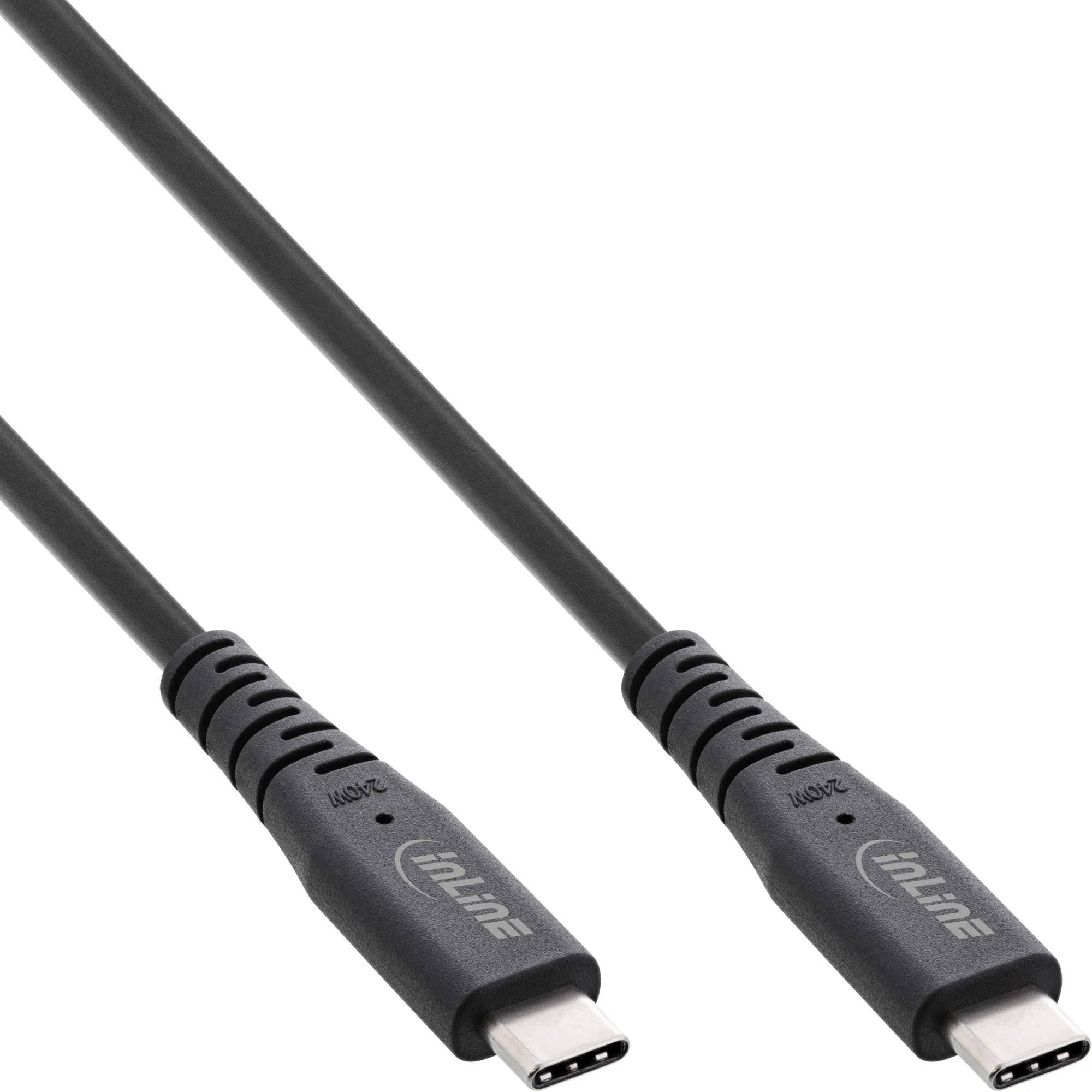 InLine USB4 Kabel, USB-C ST/ST, PD 240W, 8K60Hz, TPE schwarz, 1m