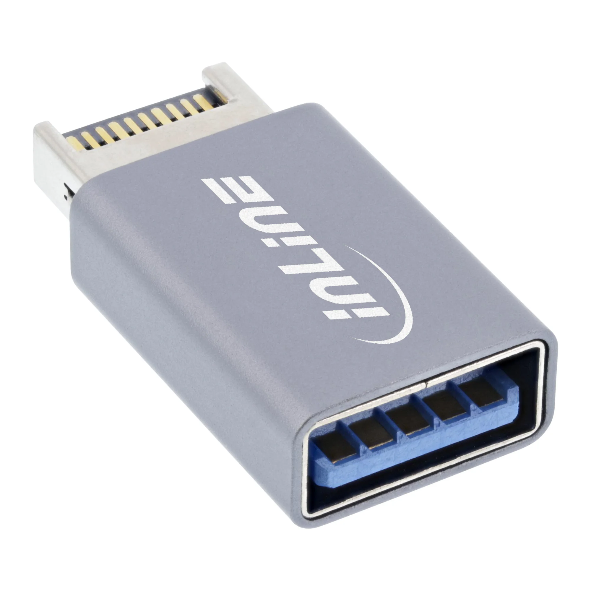 InLine USB 3.2 Adapter, intern USB-E Frontpanel Stecker zu USB-A Buchse
