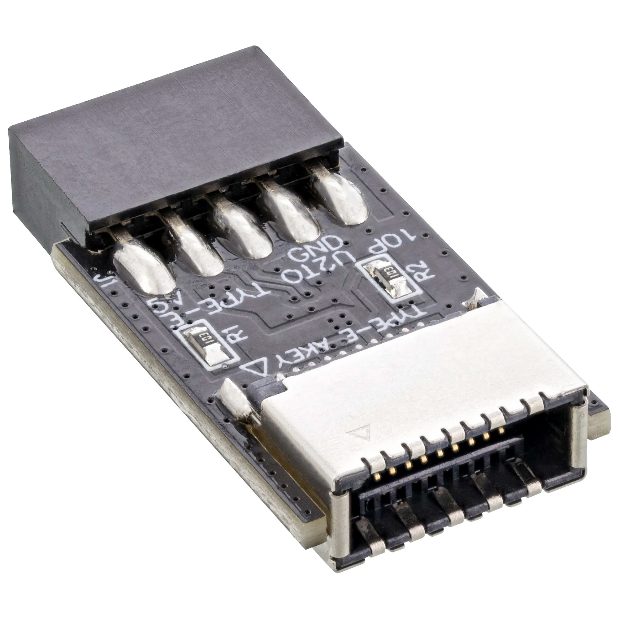 InLine USB 2.0 zu USB 3.2 Typ-E Key-A Adapter intern