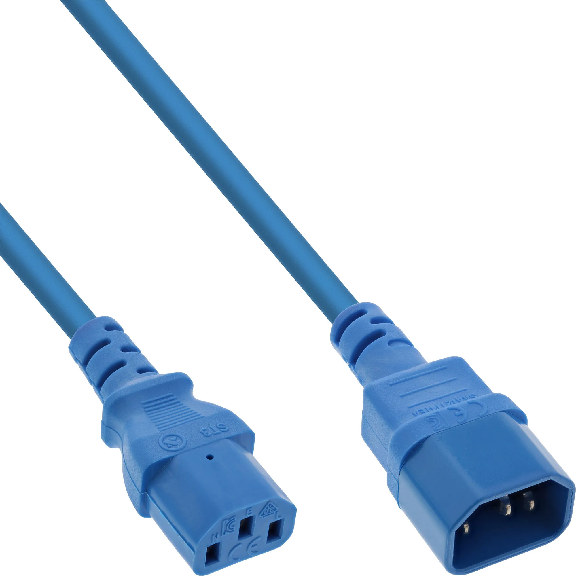 InLine B-16505B Stromkabel Blau 0,5 m C13-Koppler C14-Koppler