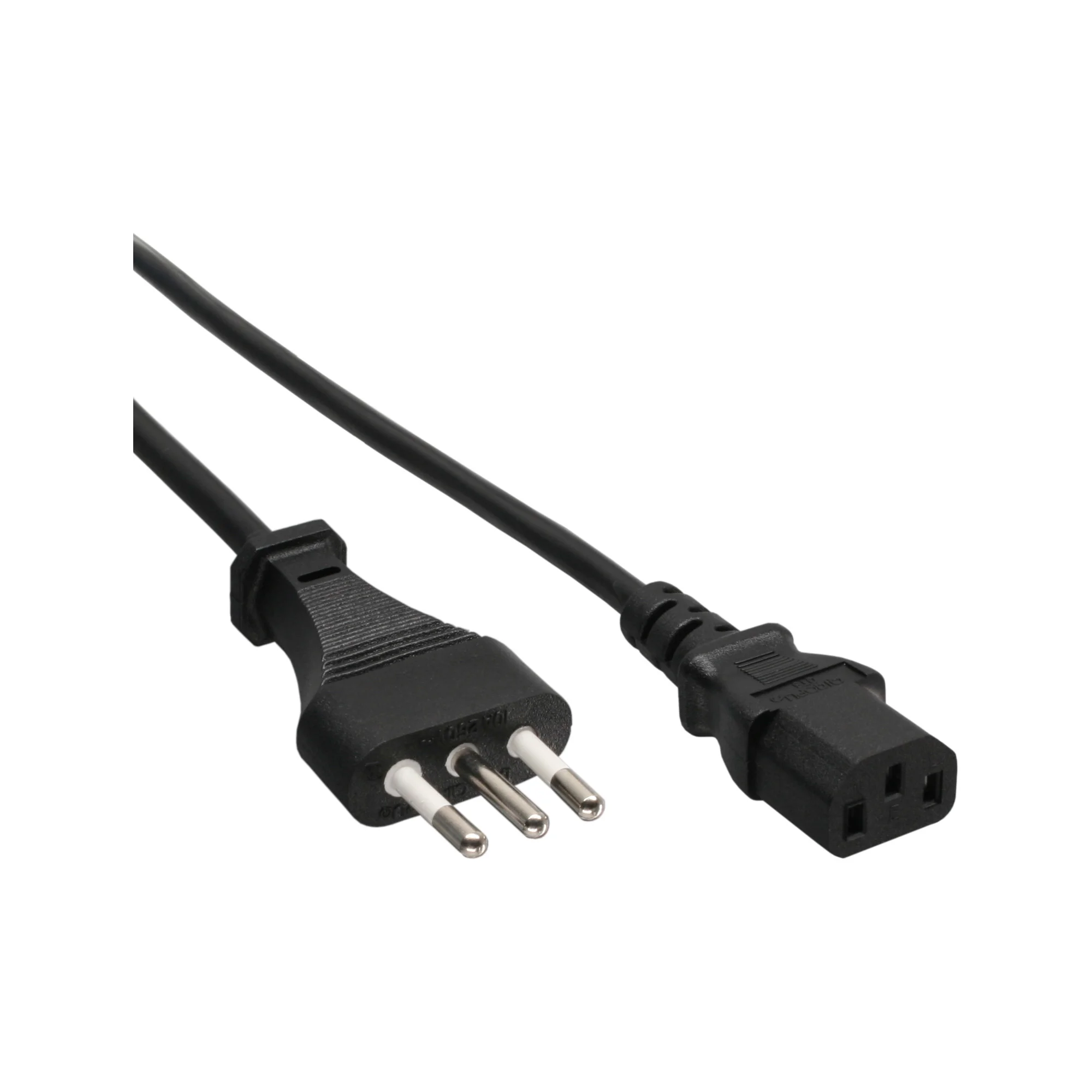 InLine B-16652I Stromkabel Schwarz 1,8 m Netzstecker Typ L C13-Koppler