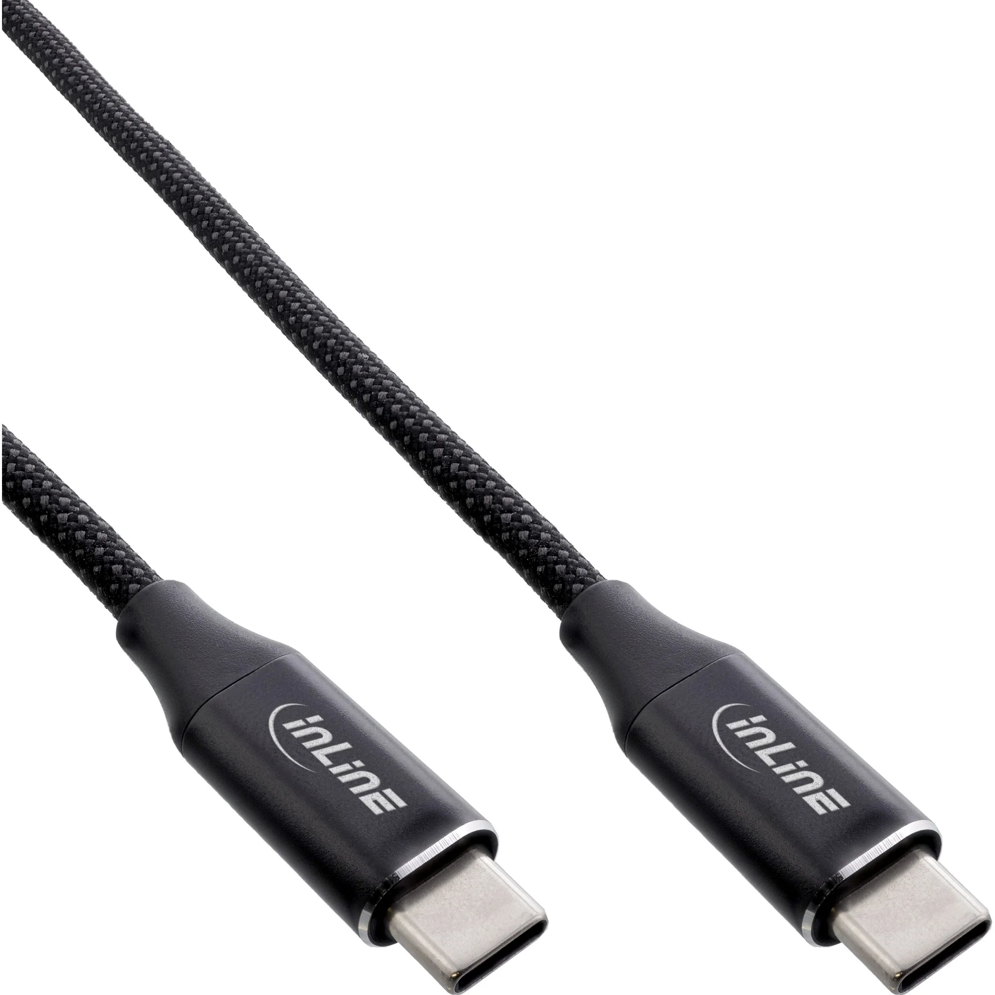 InLine Magnetic USB-C Kabel, USB-C Stecker/Stecker, 100W, schwarz, 1,5m