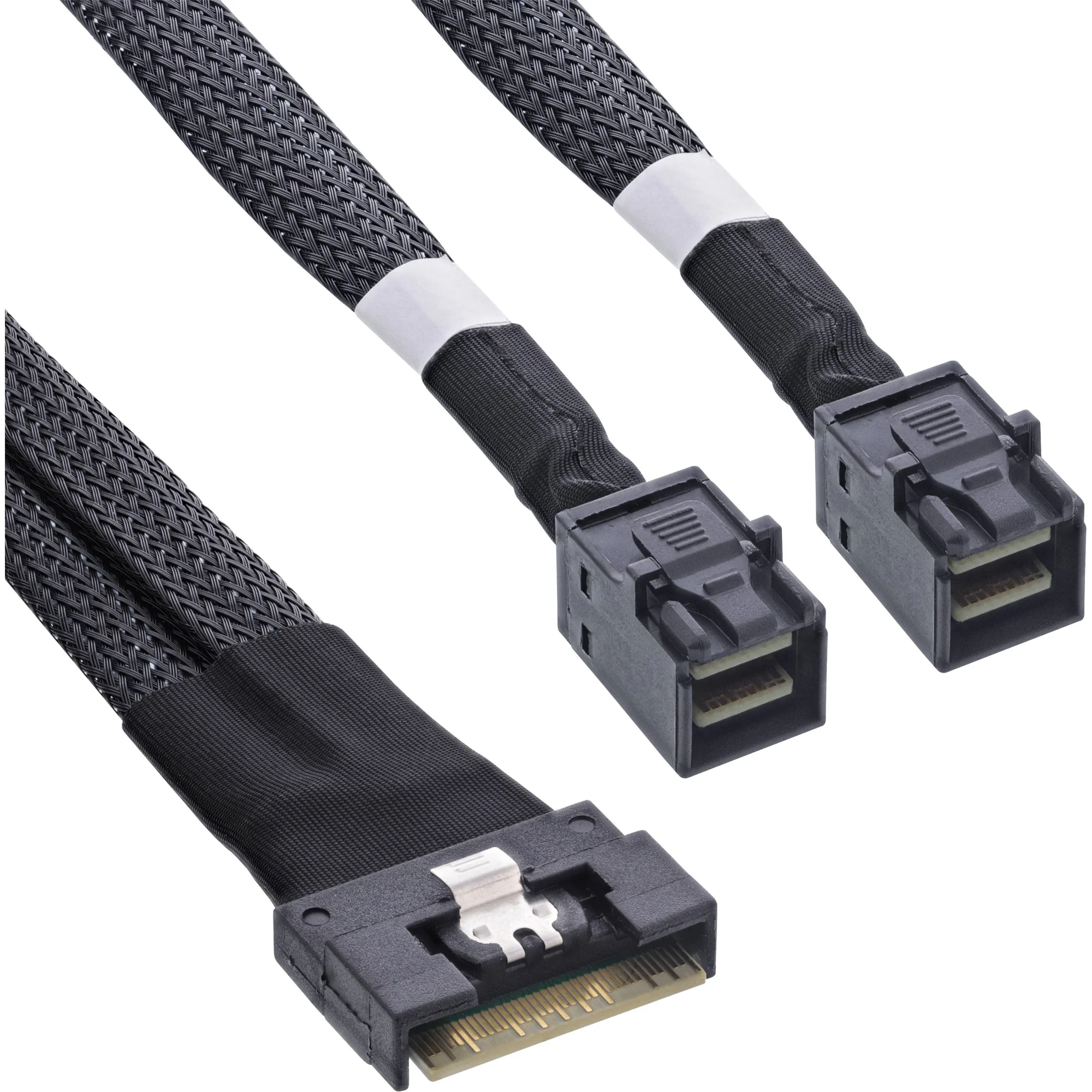 InLine Slim SAS Kabel, SFF-8654 8i zu 2x SFF-8643, 1m