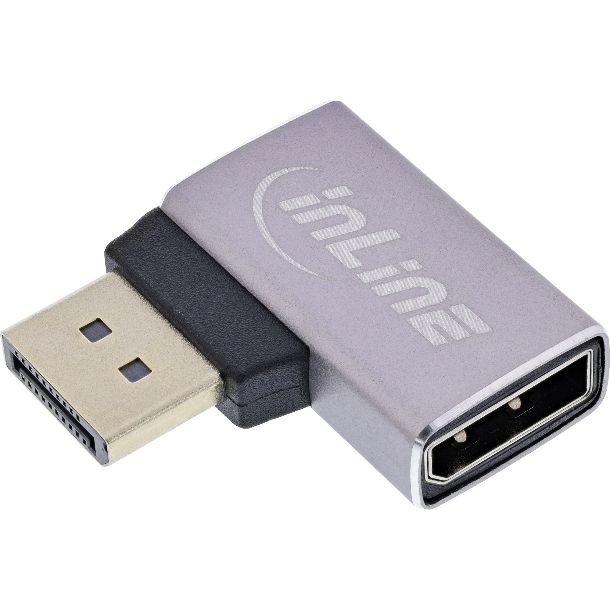 InLine 17291E Kabeladapter DisplayPort Grau, Schwarz
