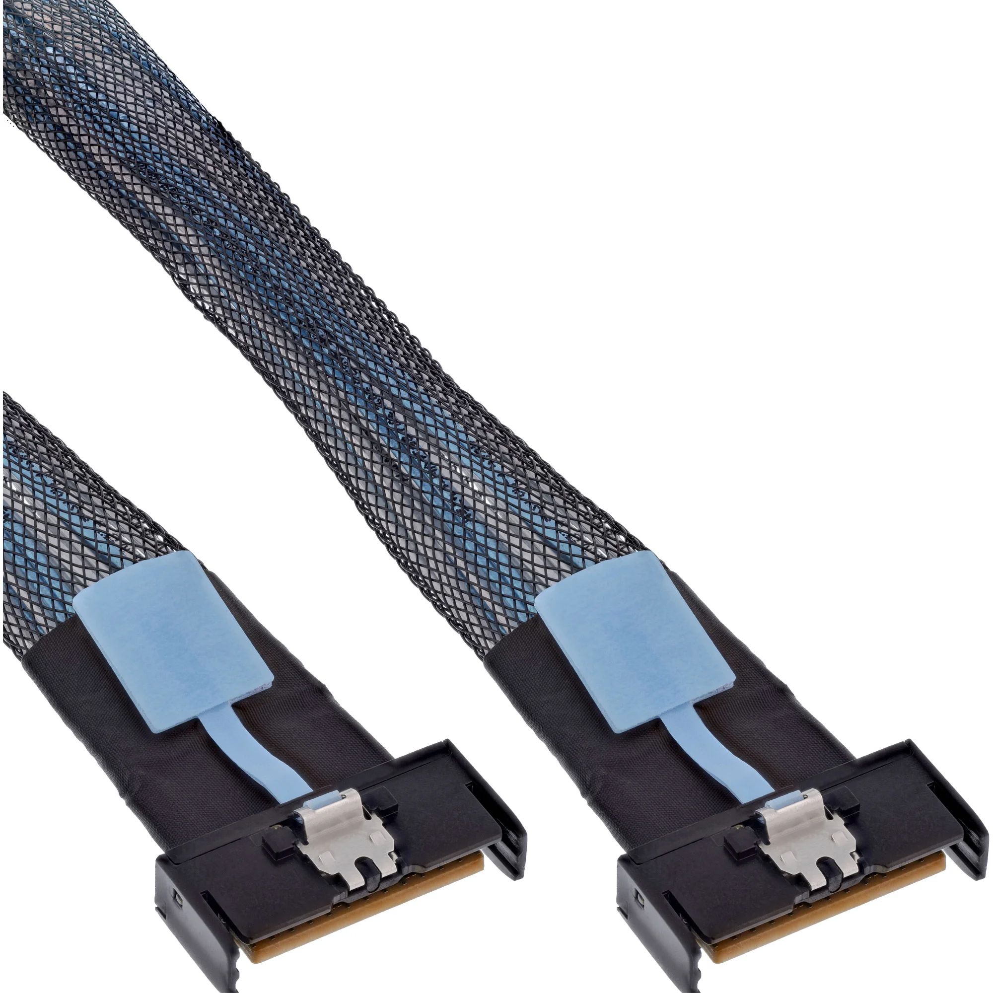 InLine 27661C Serial Attached SCSI (SAS)-Kabel 1 m 24 Gbit/s Schwarz, Blau, Grau